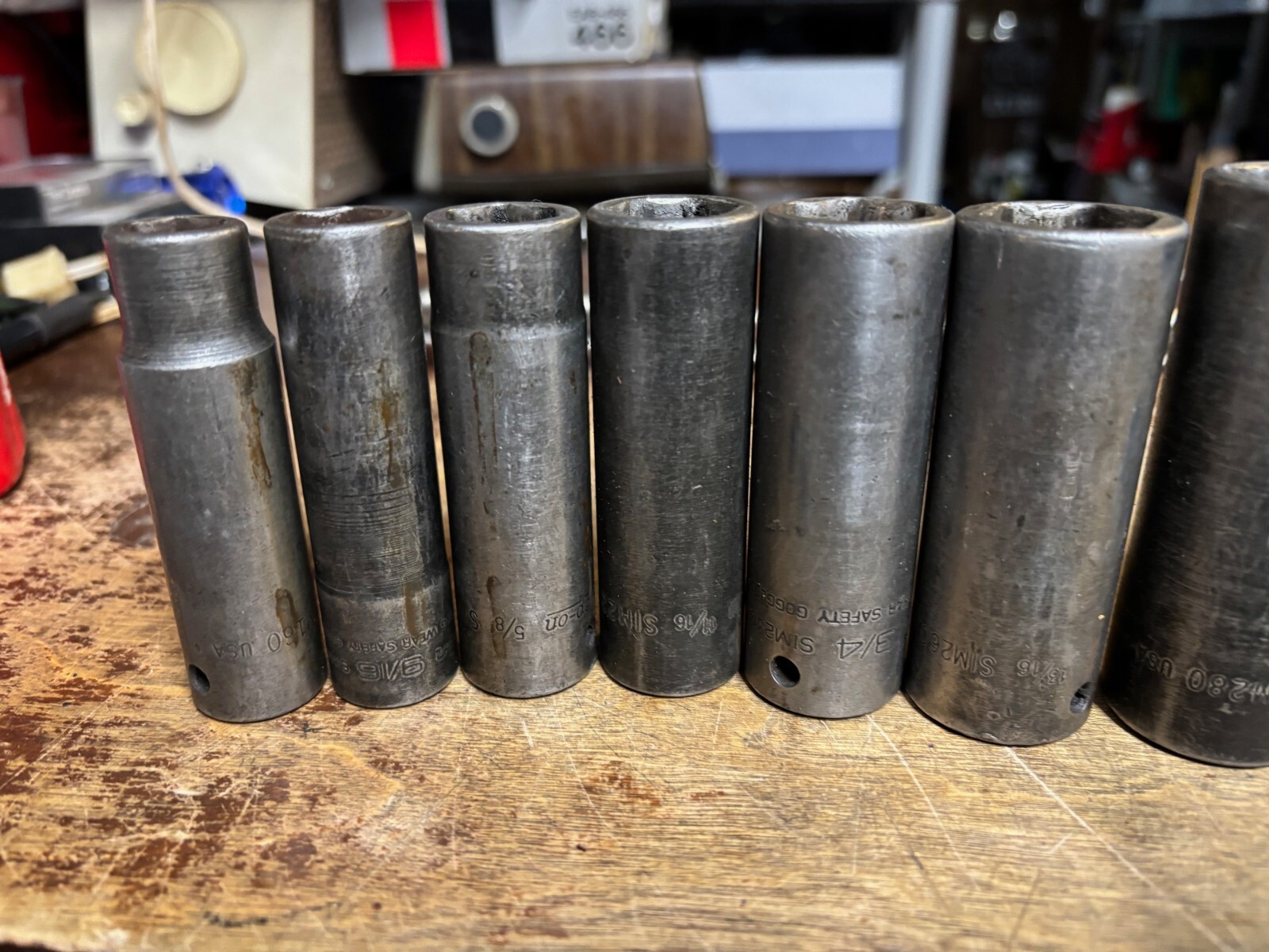 SNAP-ON TOOLS 12 – 1/2” Dr. DEEP IMPACT SOCKETS SIM160-SIM400 1/2” – 1 1/4” USA