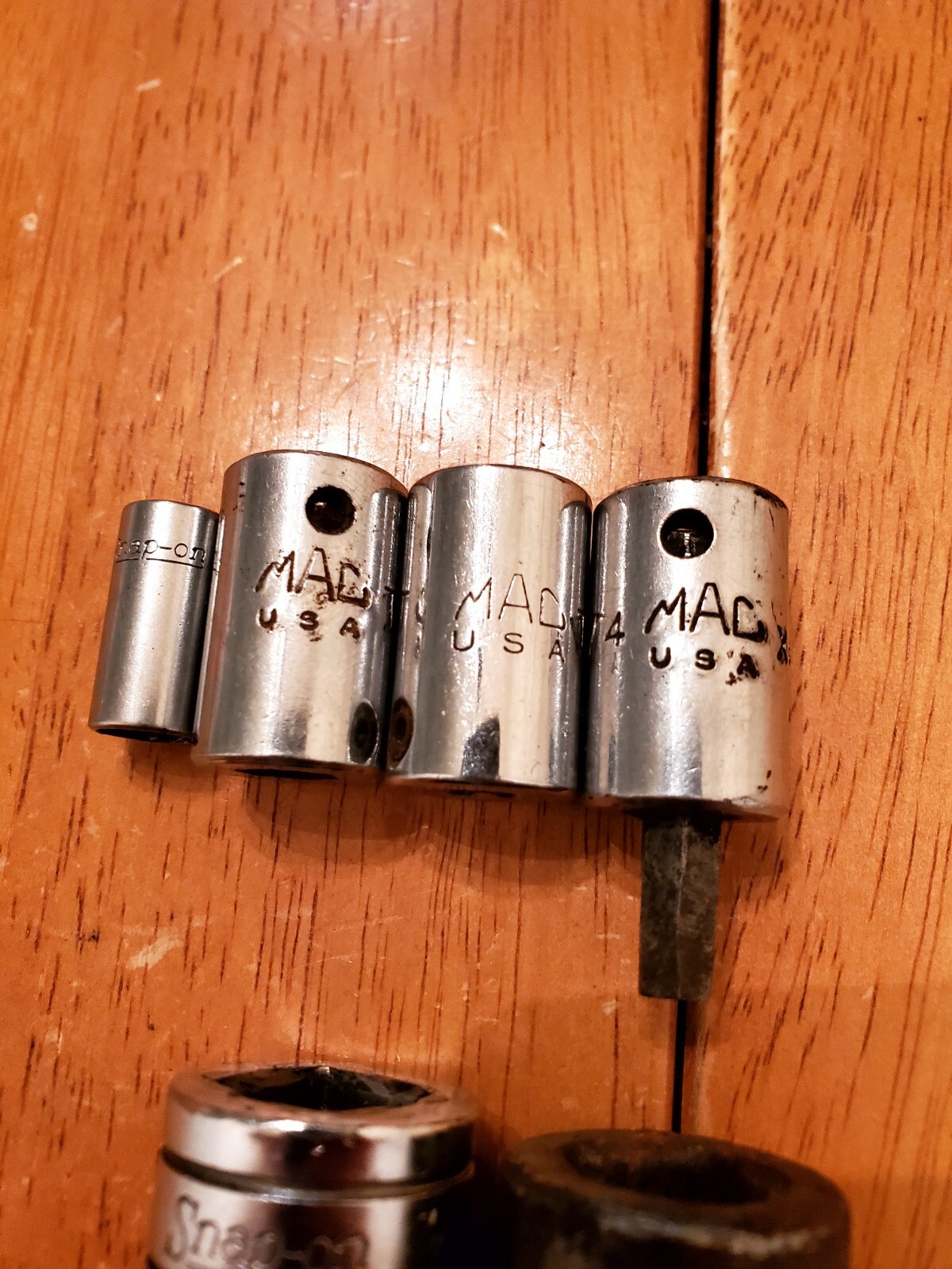 Snap On Mac 1/4 3/8 1/2 Drive Mixed Sockets Worn Or Damaged Lot Of 6