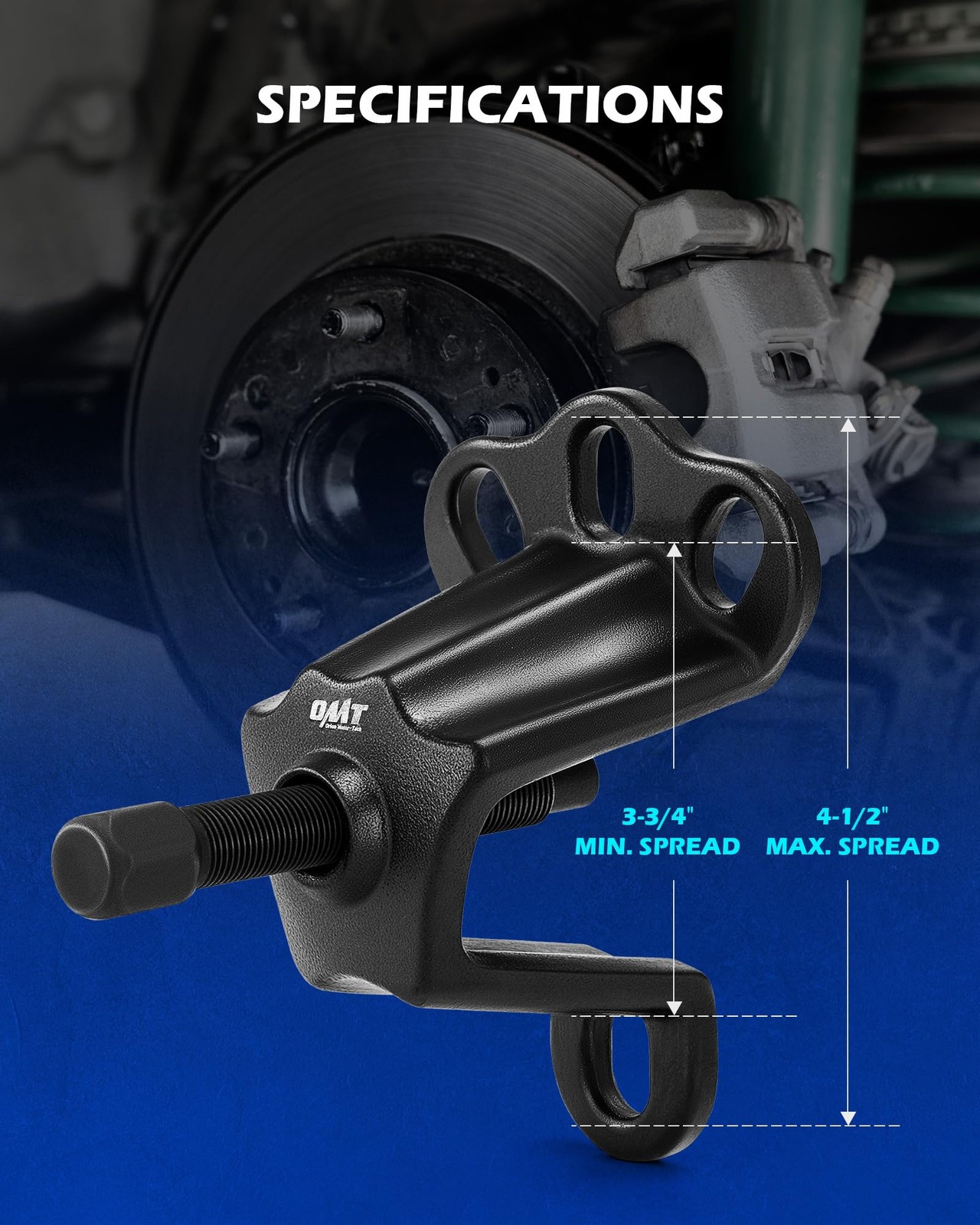 Front Wheel Hub Puller, Universal Flange Type Hub & Axle Remover Tool
