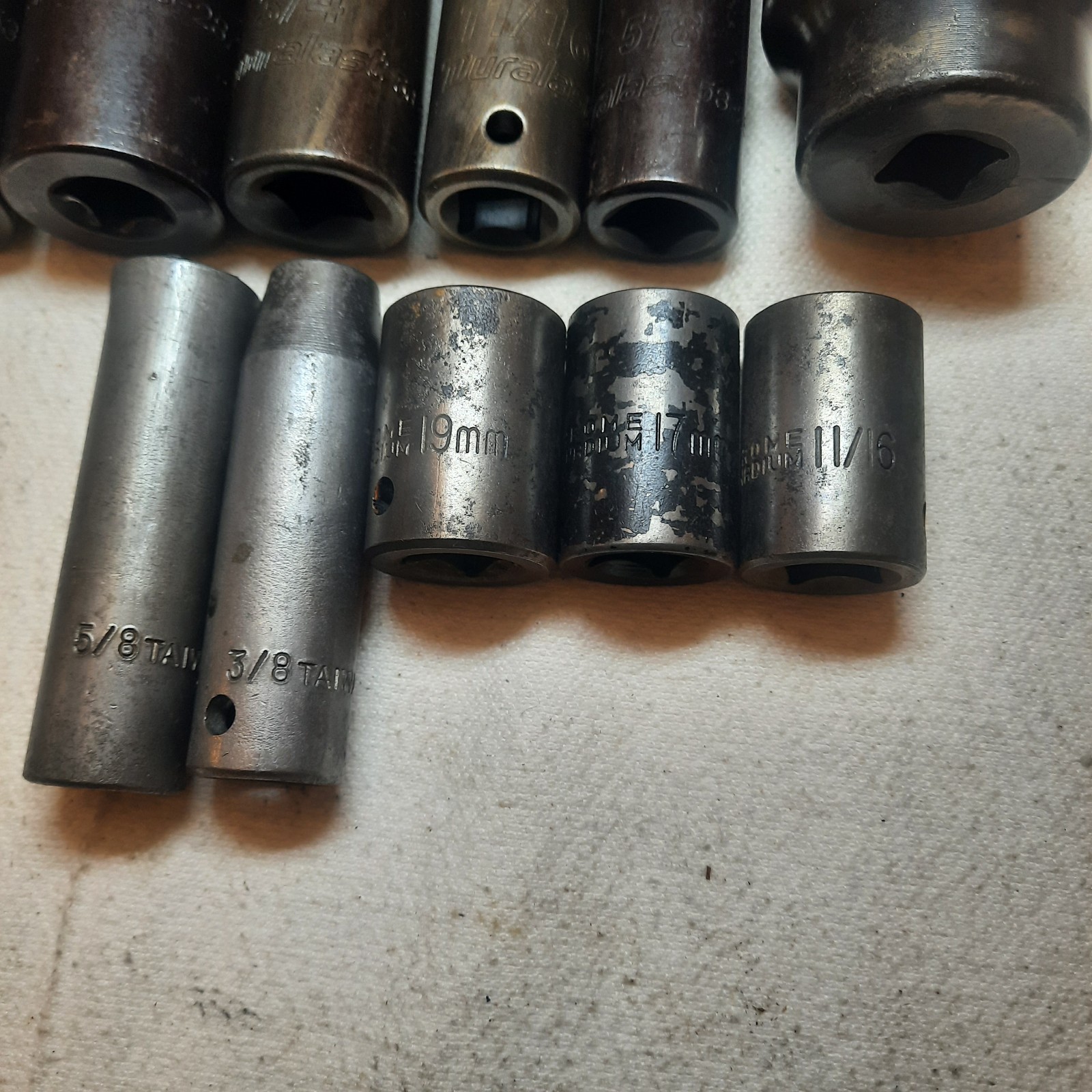 Duralast & Unbranded 11 pc 1/2 Dr Deep/Shallow imp sockets 36 19 17 mm & 1″-3/8