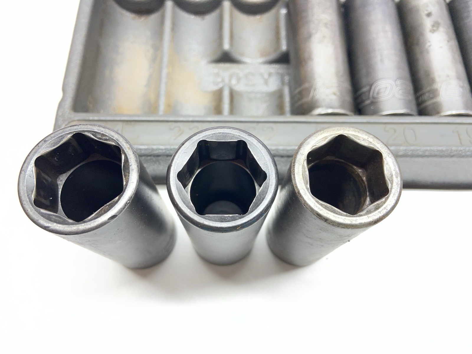 Snap On 315SIMMYA, 15pc Metric Deep Impact Sockets, 10-24mm, 1/2” Drive