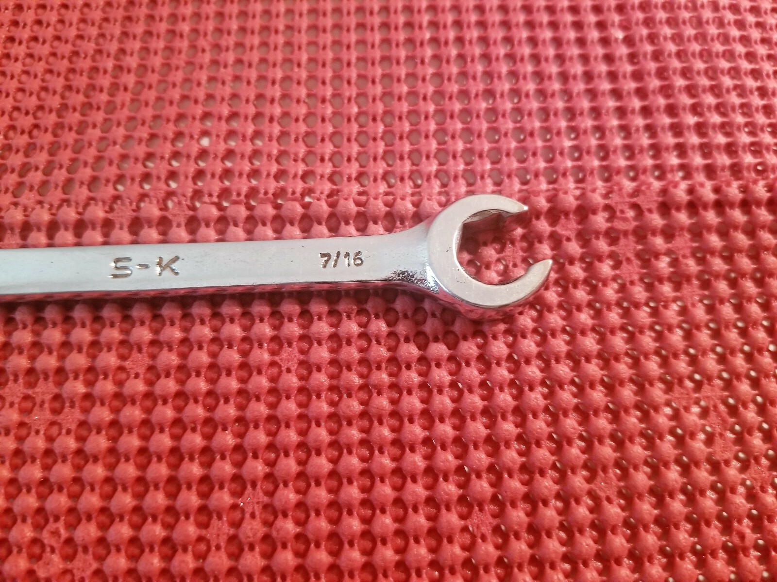 S-K FRACTIONAL FLARE/LINE NUT WRENCH #F-1214, 7/16″ & 3/8″, MADE IN THE U.S.A.