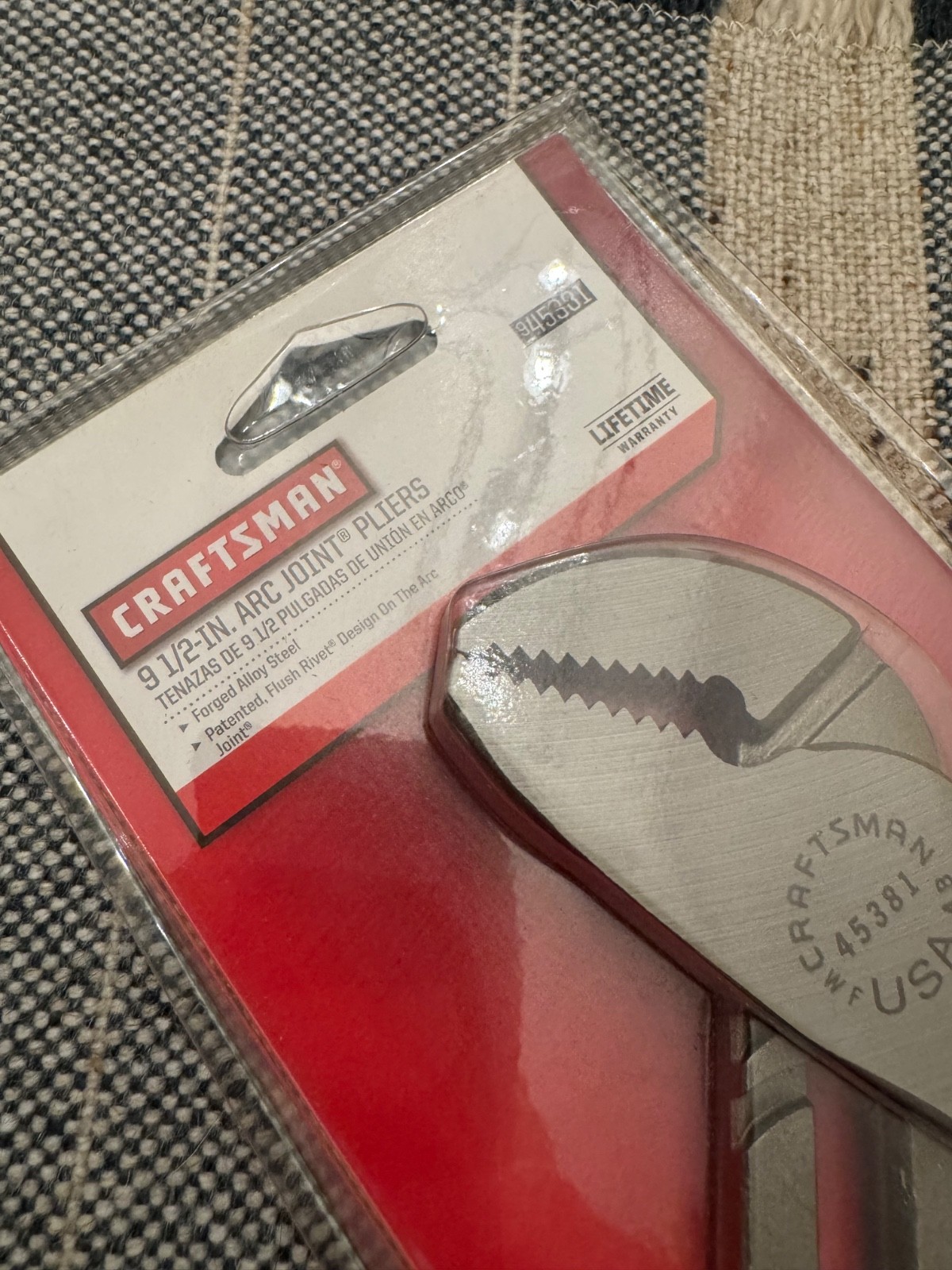 Craftsman 9-45381 9.5” Arc Joint Slip Joint Pliers USA NOS Vintage