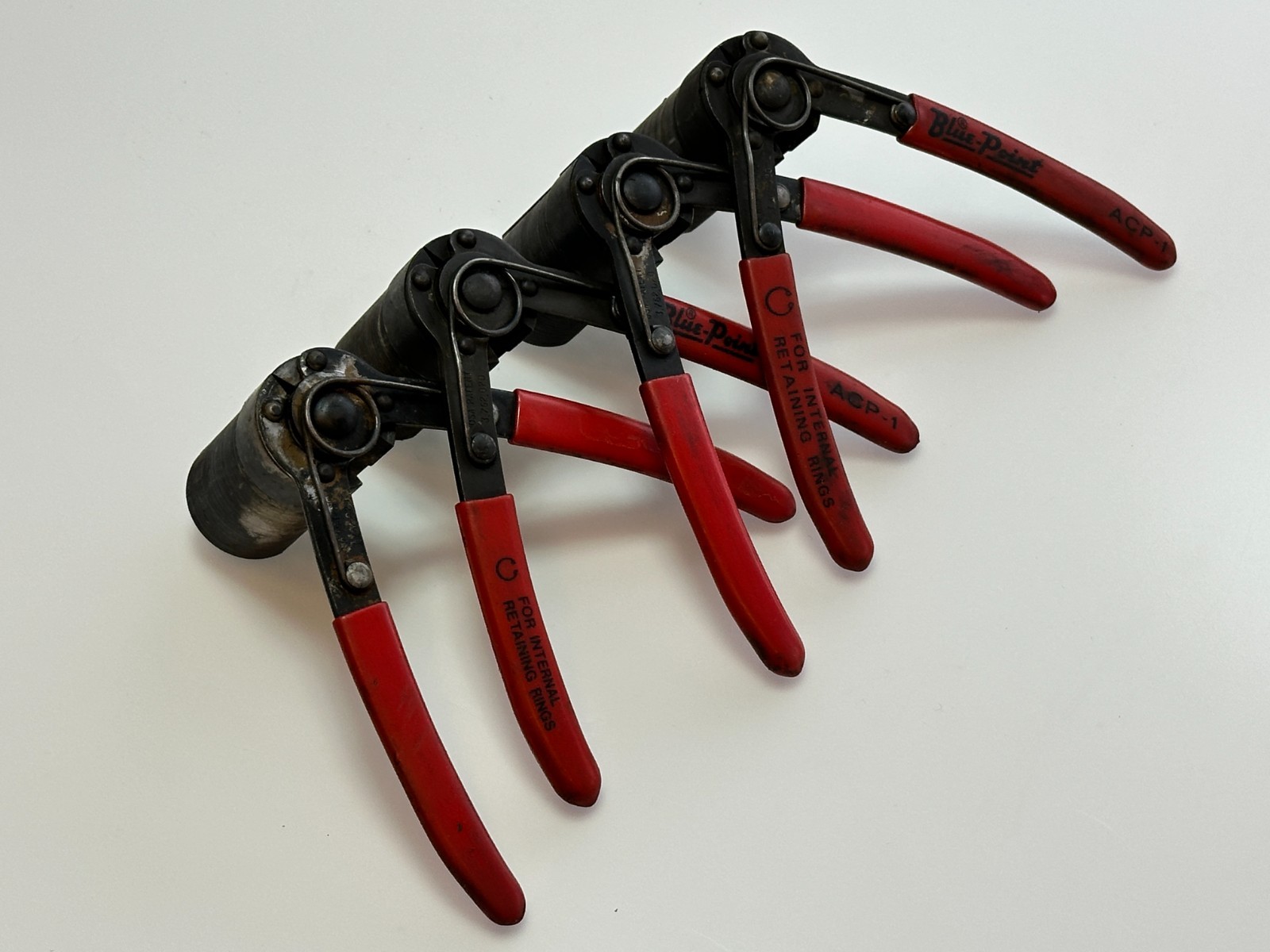 Blue Point Tools / Other 4pc ACP-1 Internal Snap Ring Pliers Set Lot, Red Grip