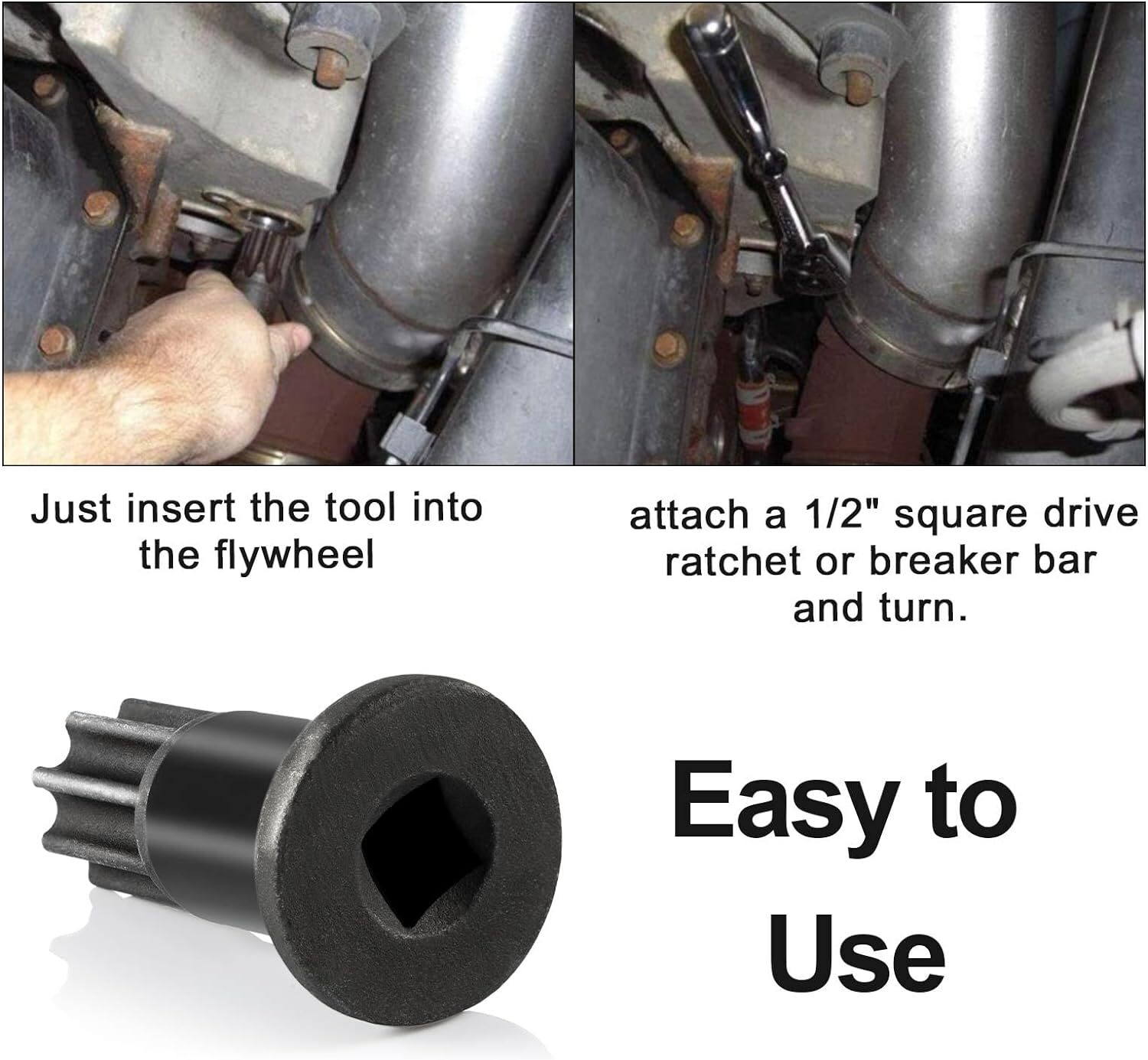 Engine Barring Rotating Tool for Cummins B/C Series & Dodge 3.9L 5.9L 6.7L 8.3L