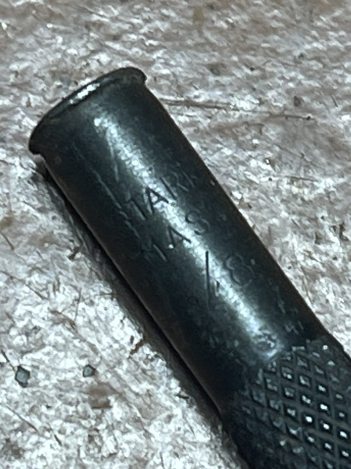 Vintage LS Starrett USA 1/8 In tip 4 Inch Long stubby Short punch Knurled Grip