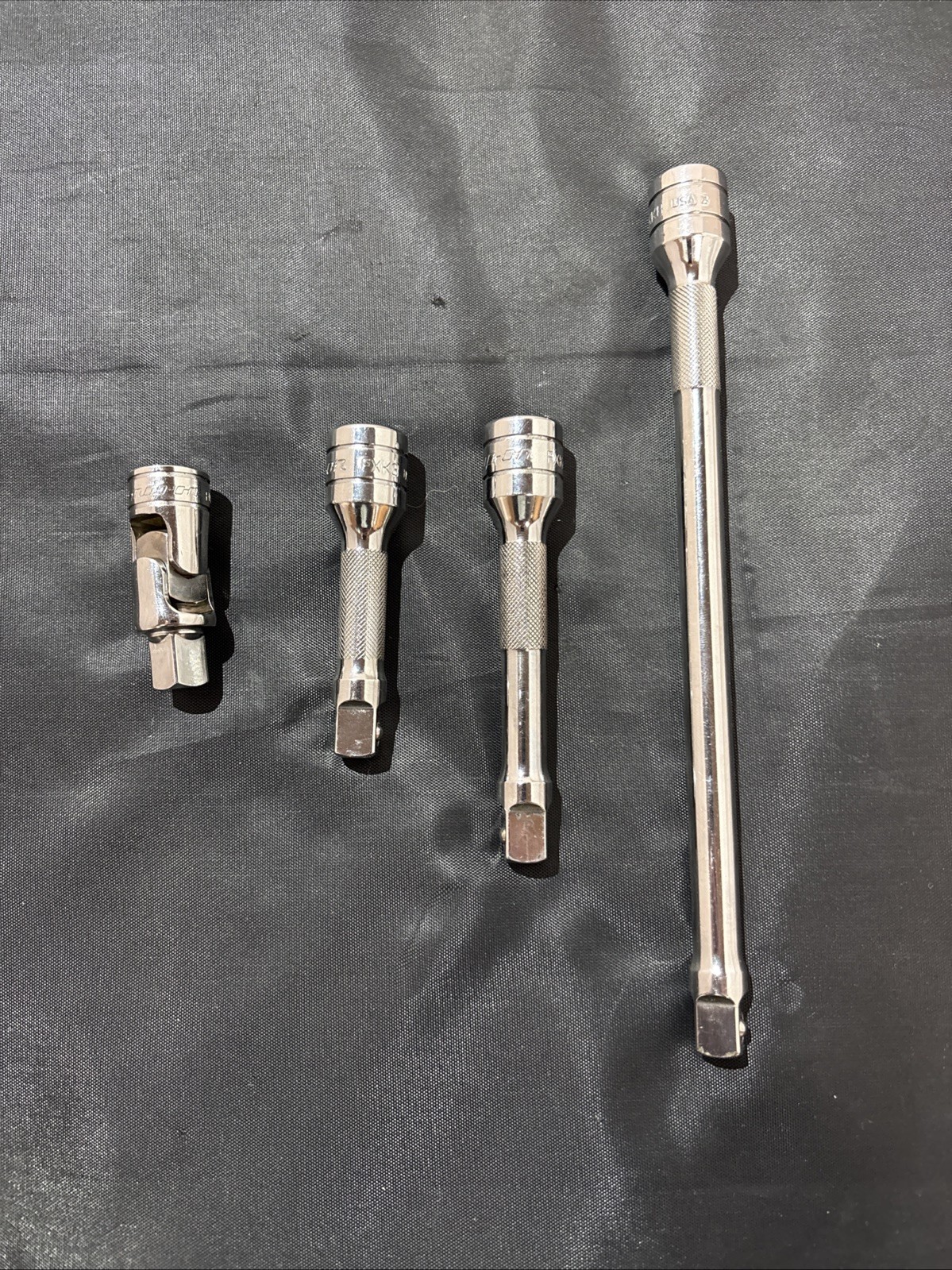 Snap-on 3/8” Drive 3 Extensions FXK8/4/3″ & Swivel Universal Joint FU8A