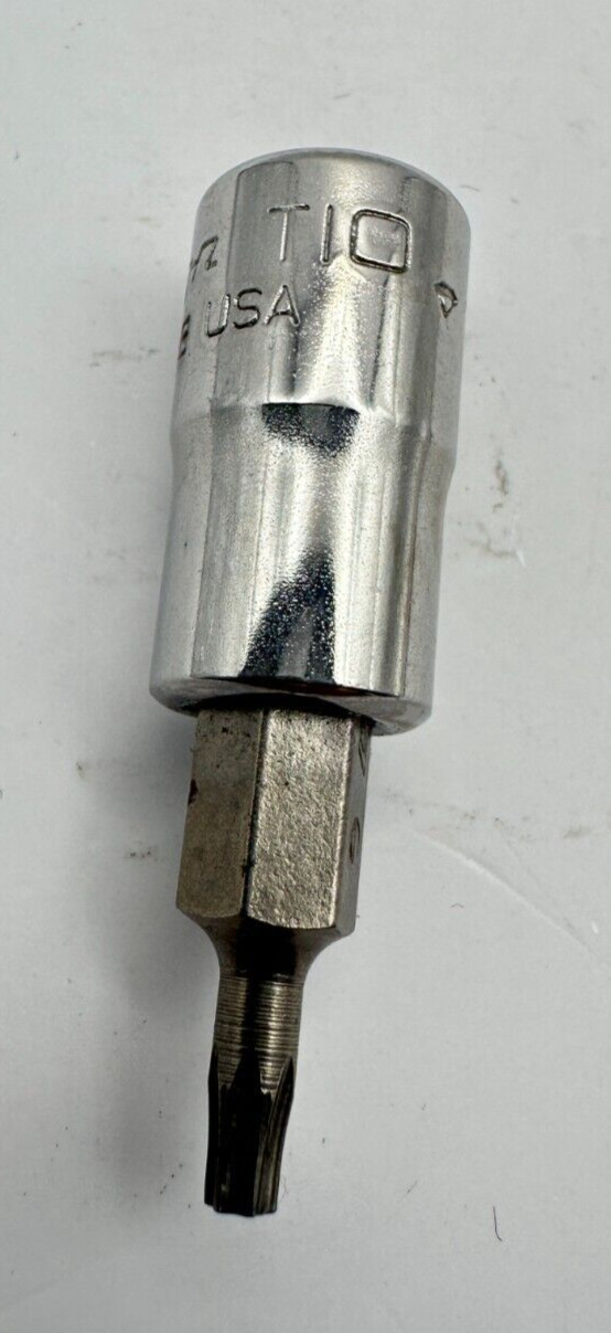 Snap On 1/4 Drive Torx T10 Tamper Resistant Bit Socket TTXR10E