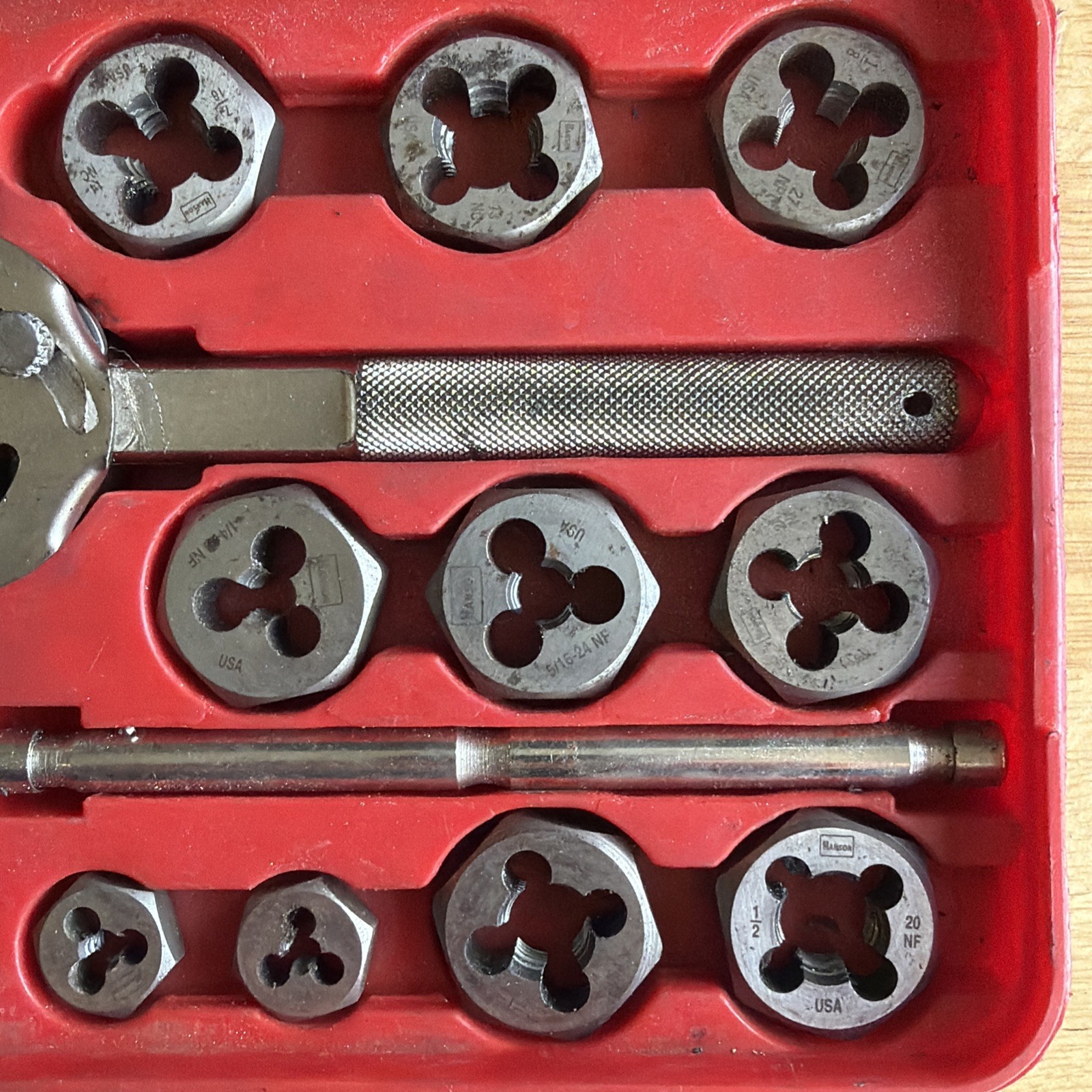 Hanson Tool Hex Tap and Die Super Set W/ Case 24606 Made in USA READ!