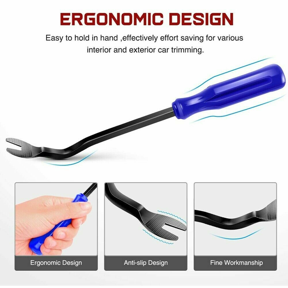 Plastic Trim Removal Pry Tool Set for Car Radio Panel Door Dash Clip Fasteners