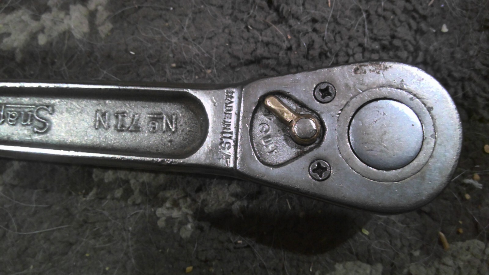 SNAP-ON RARE US GOV’T 1945 G RATCHET NO. 71N SER. 2251 1/2″ DRIVE SNAP ON