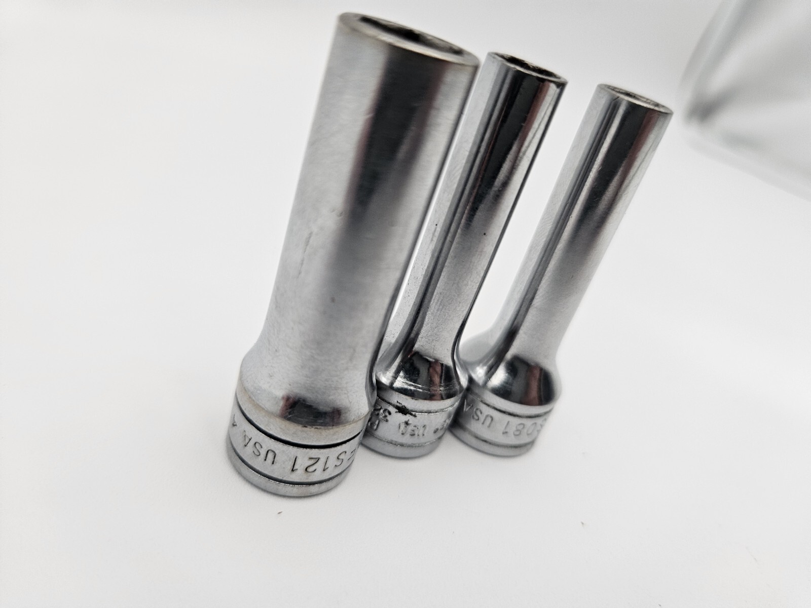 Snap On SFS121 Sfs081x2 Deep Well Socket 3/8″ Drive 6 Point Set Of 3