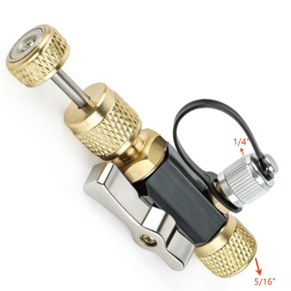 HVAC Valve Core Removal Tool Set with 14 SAE Extension and Multiple Valve Sizes