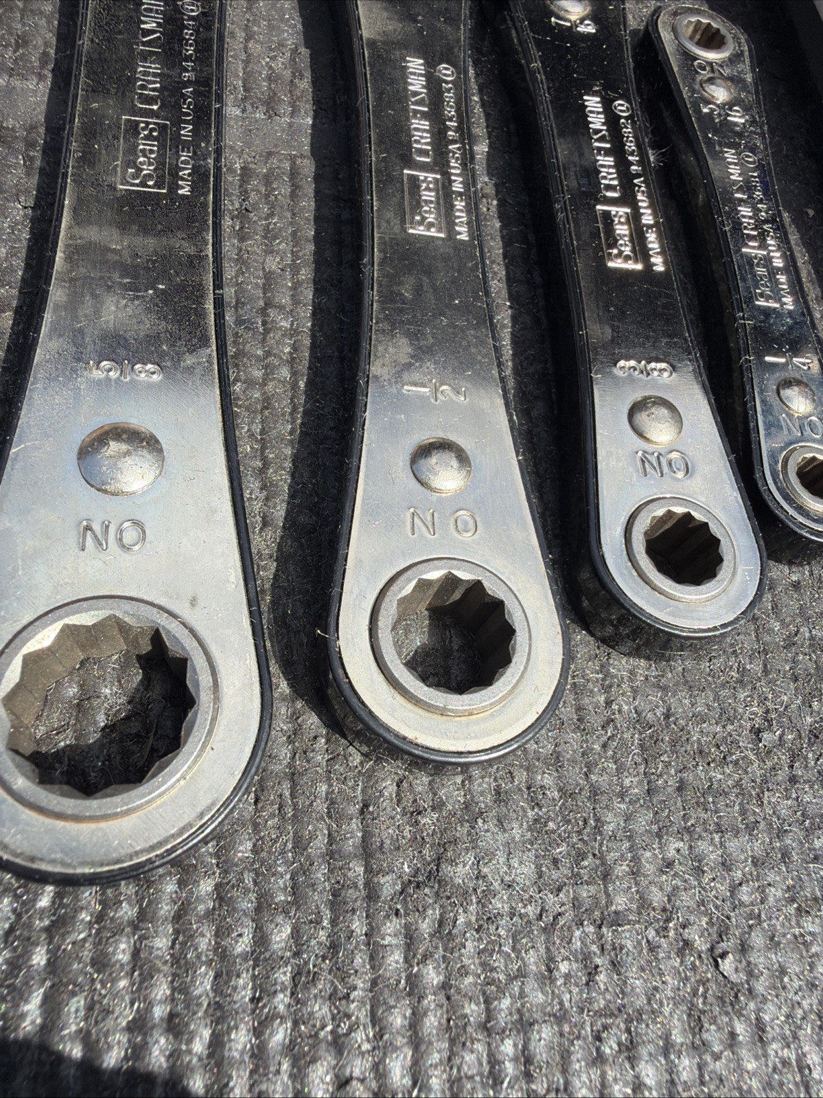Sears Craftsman USA Nos 5pc Fog one Double Box Ratcheting Wrench Set Sae 4368