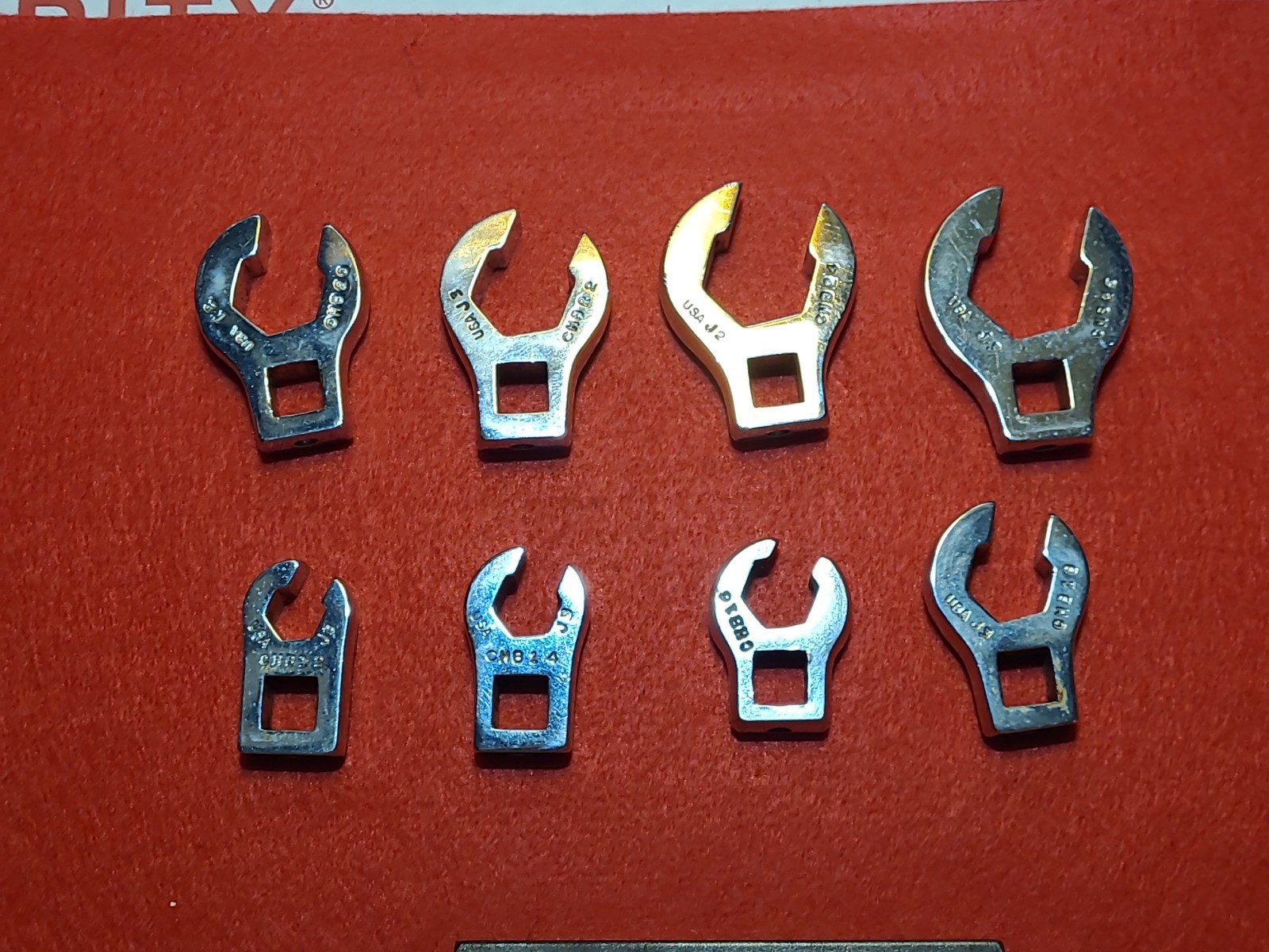 Mac 8pc 3/8 Drive SAE Crow Foot Flare Nut Wrenches Set 3/8-13/16 With Holder