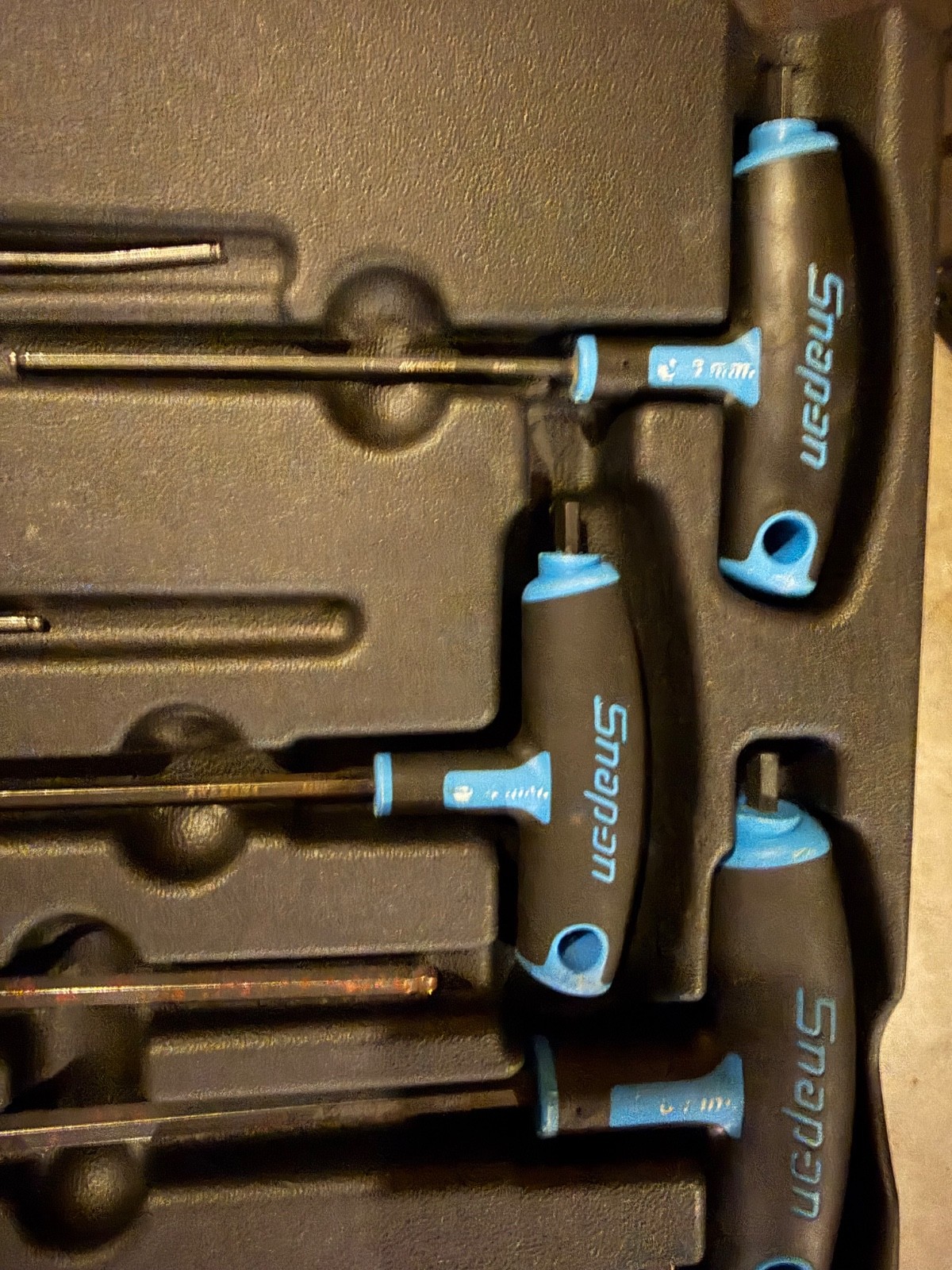 Snap On AWSGM800A Blue 8 piece Metric T / L Shaped Combination Hex Wrench Set