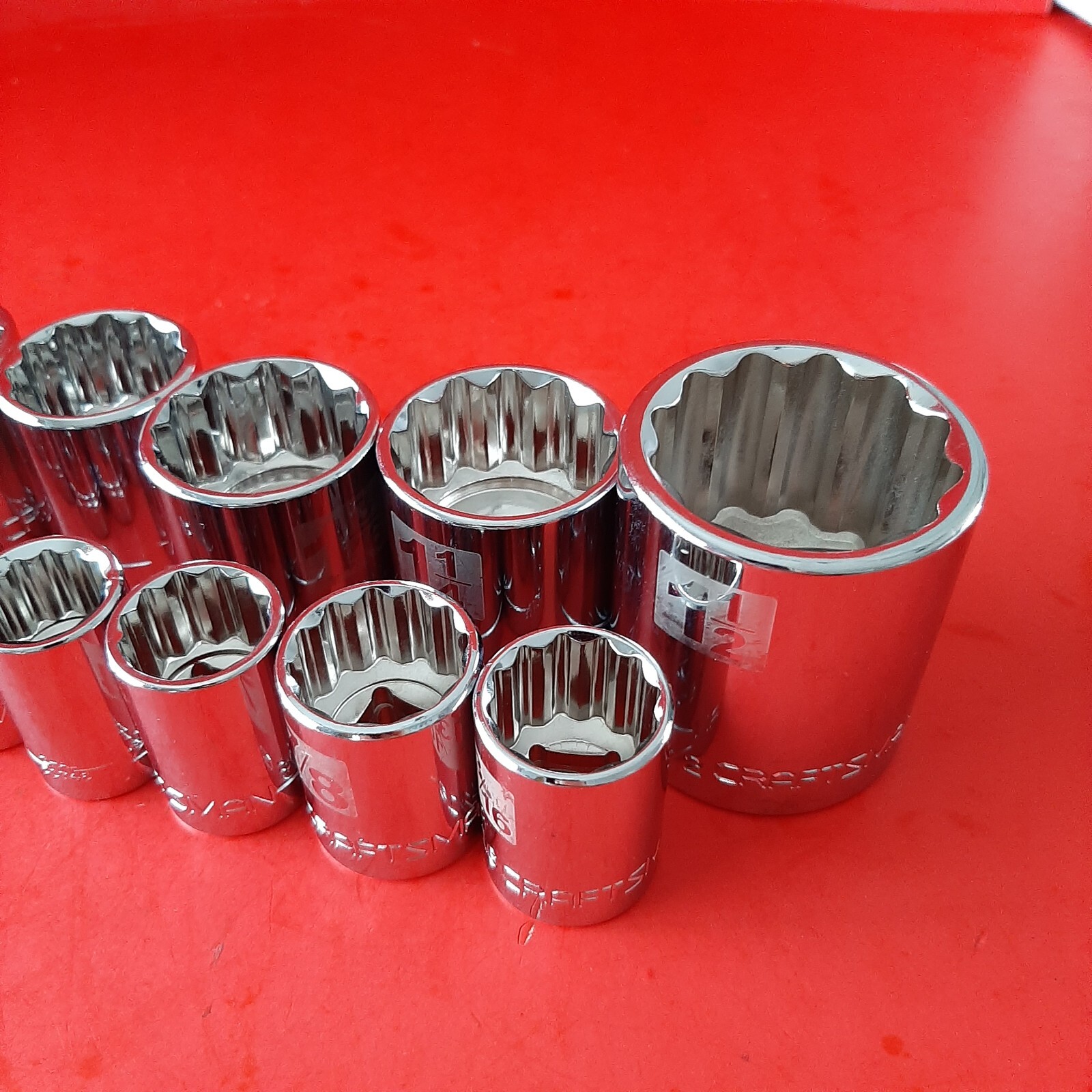 NEW Craftsman Easy Read 19 Pc 1/2 Drive 12Pt Shallow SAE Socket Set 3/8 to 1-1/2