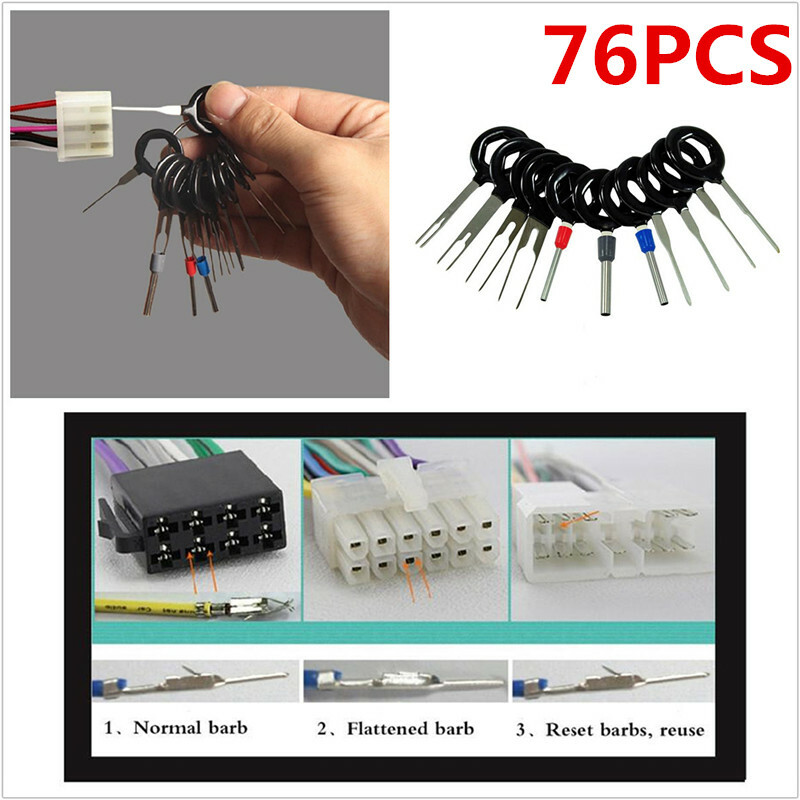76X Terminals Removal Repair Tools Stainless Steel/Plastic Accessory Fit For Car