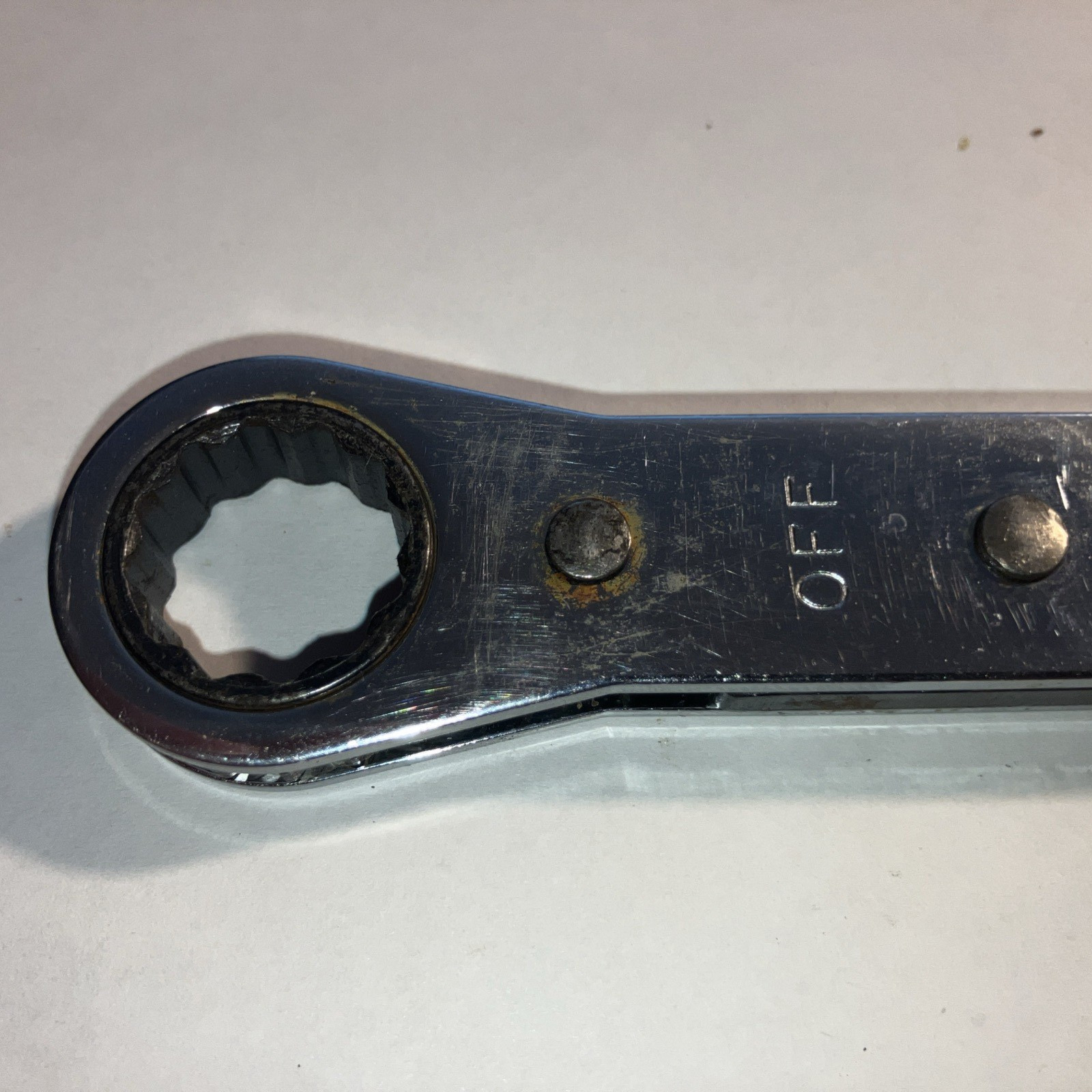 Snap-o Tools R2024A 5/8″ X 3/4″ Flat 12 Pointt Ratcheting Box End Wrench USA