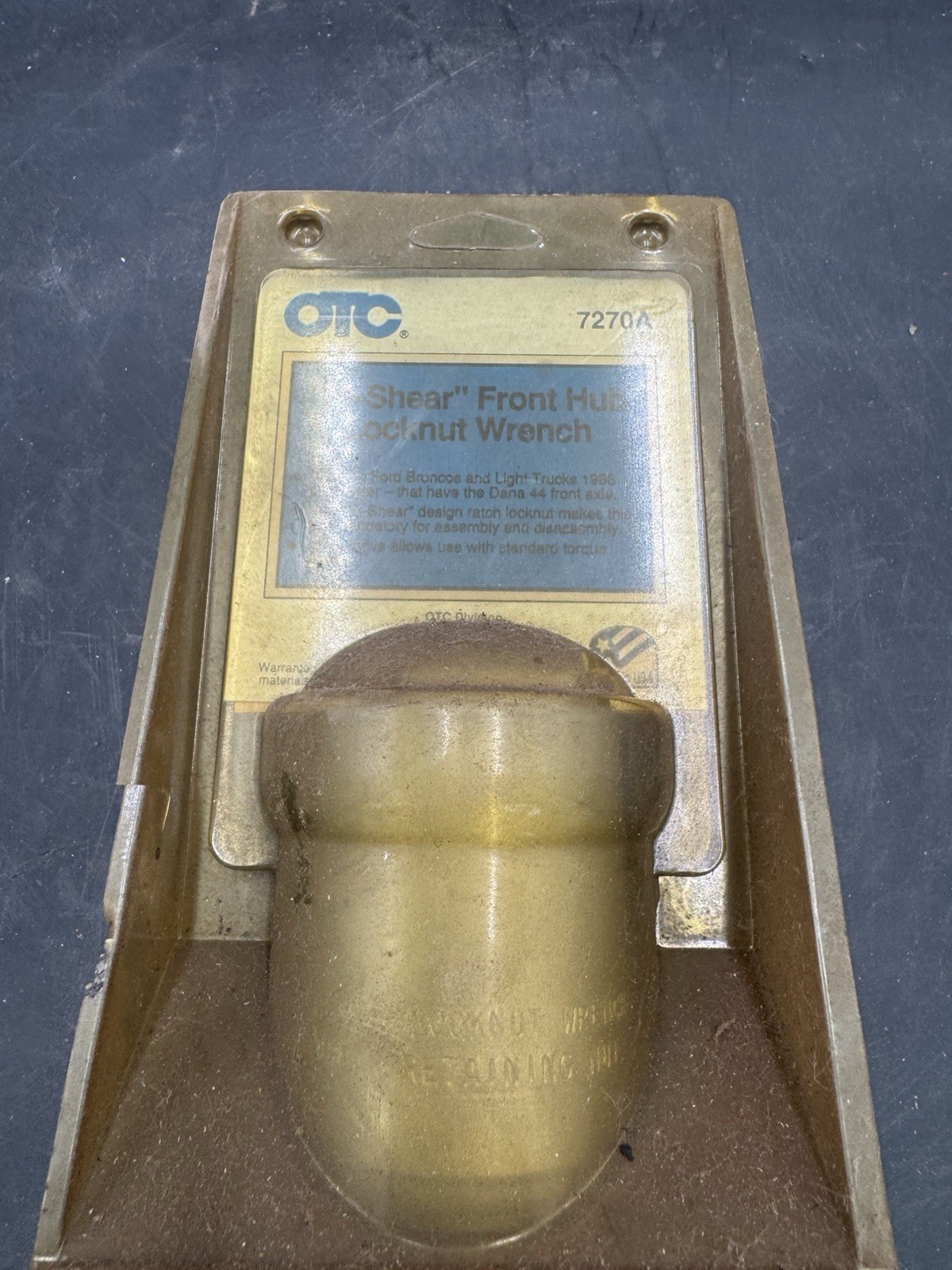 OTC Hi-Shear 1/2 Inch Square Drive 4-Lug Front Hub Locknut Socket 7270A NOS