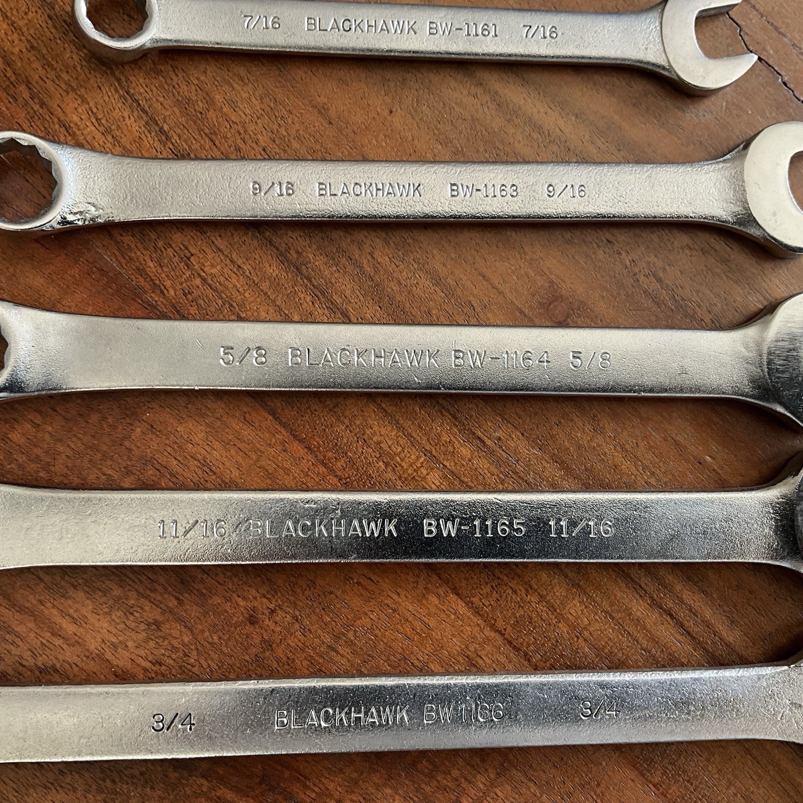 Blackhawk USA SAE Combination Wrench Set 12 Point 7/8″ to 3/8″