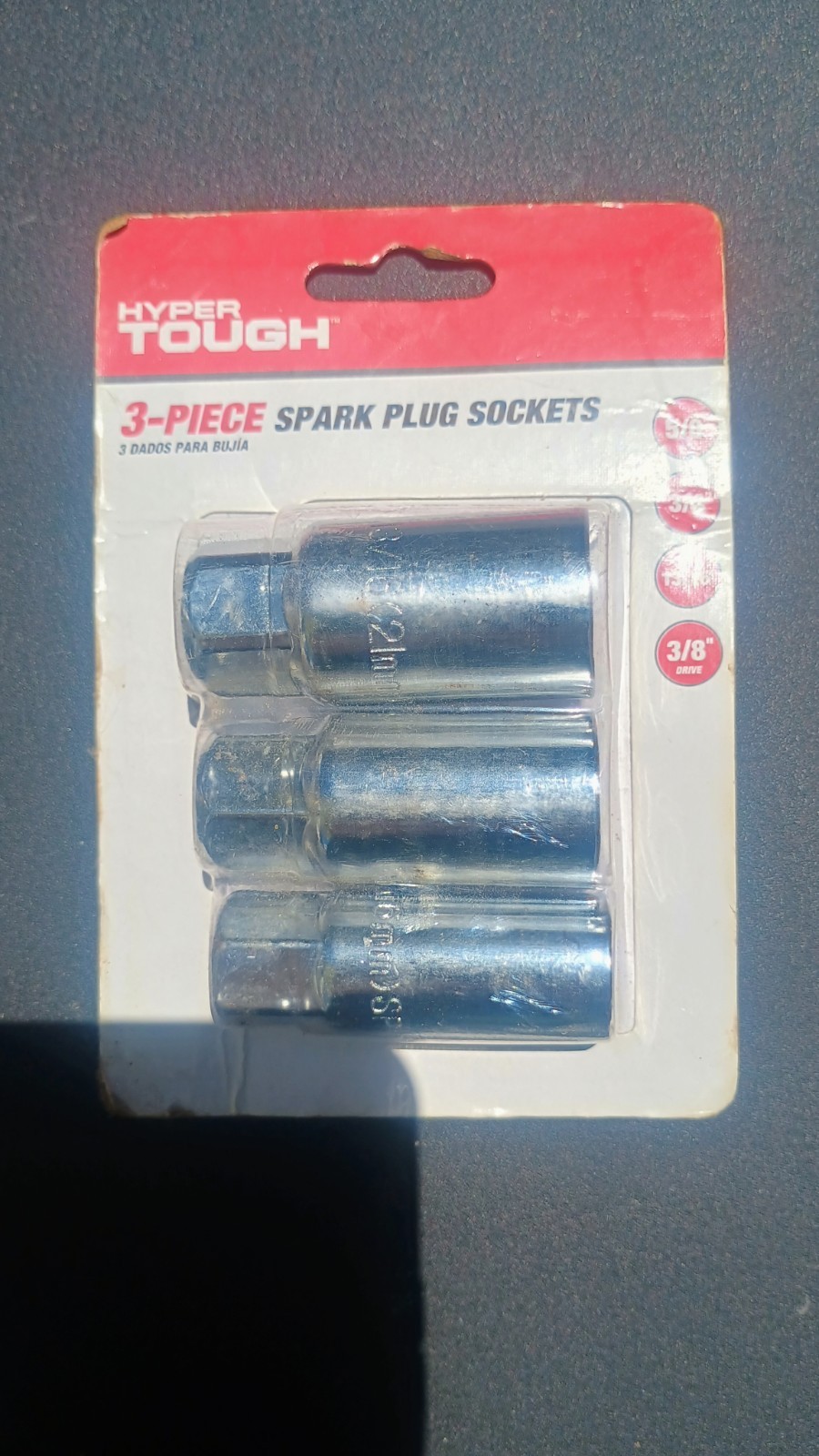 Hyper Tough 3/8″ DRIVE SPARK PLUG SOCKET SET 5/8″ 16mm • 3/4″ 19mm • 13/16″ 21mm