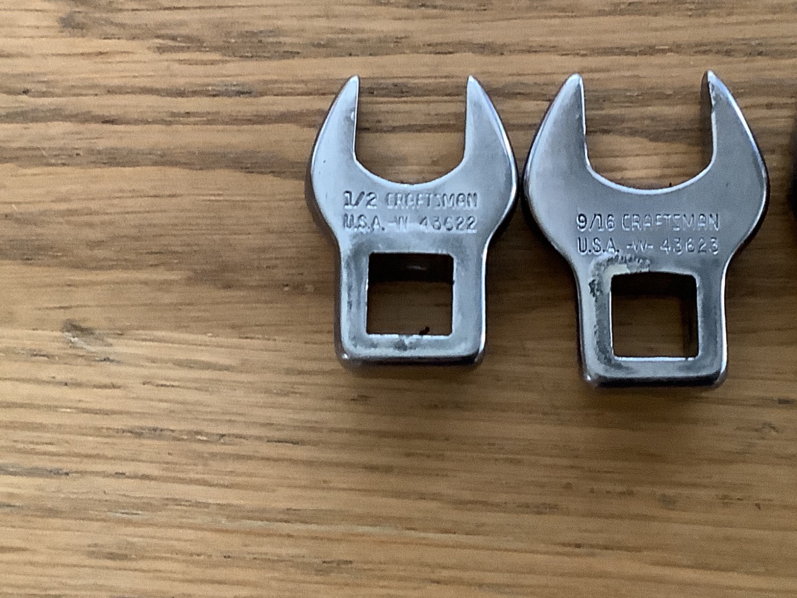 Craftsman And One Snap On 3/8″ Drive 3/8″-1” Crowfoot Wrench Set 15/16 Missing