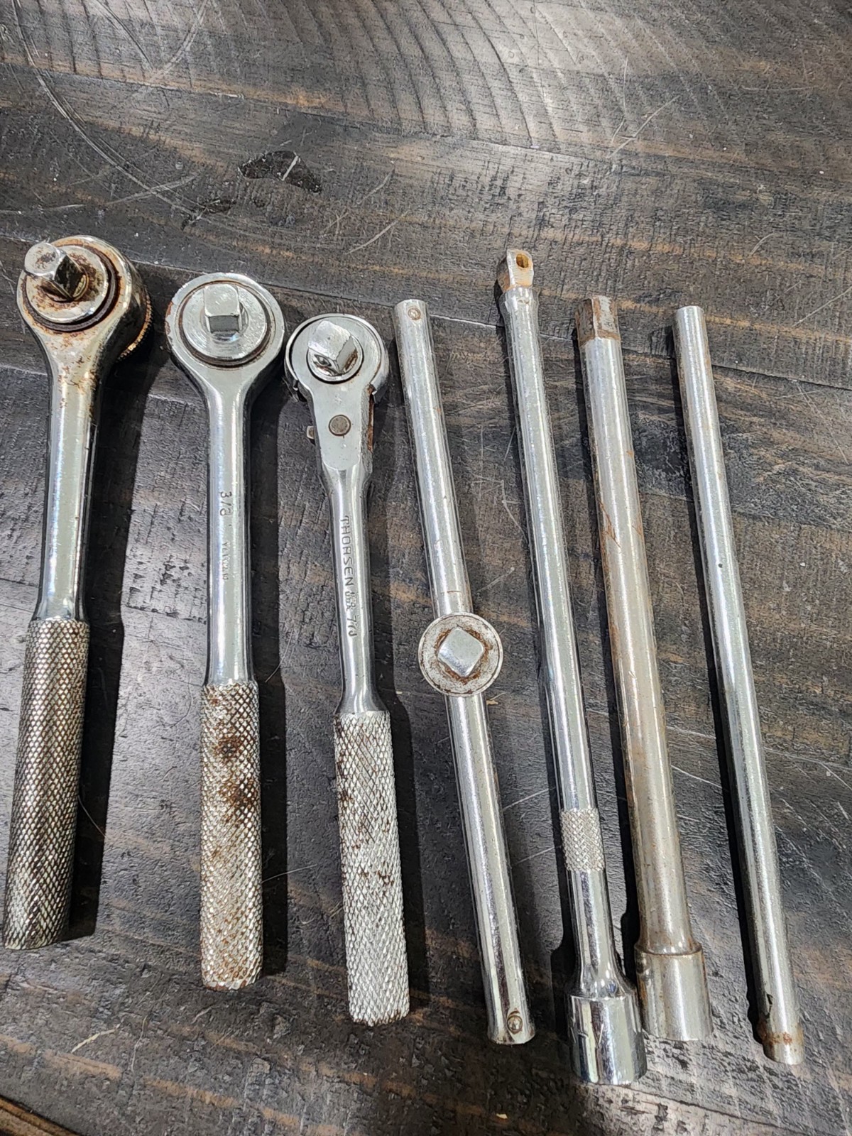 Various 3/8 Drive Ratchet Wrenchs & Various 3/8 Drive Socket Extensions