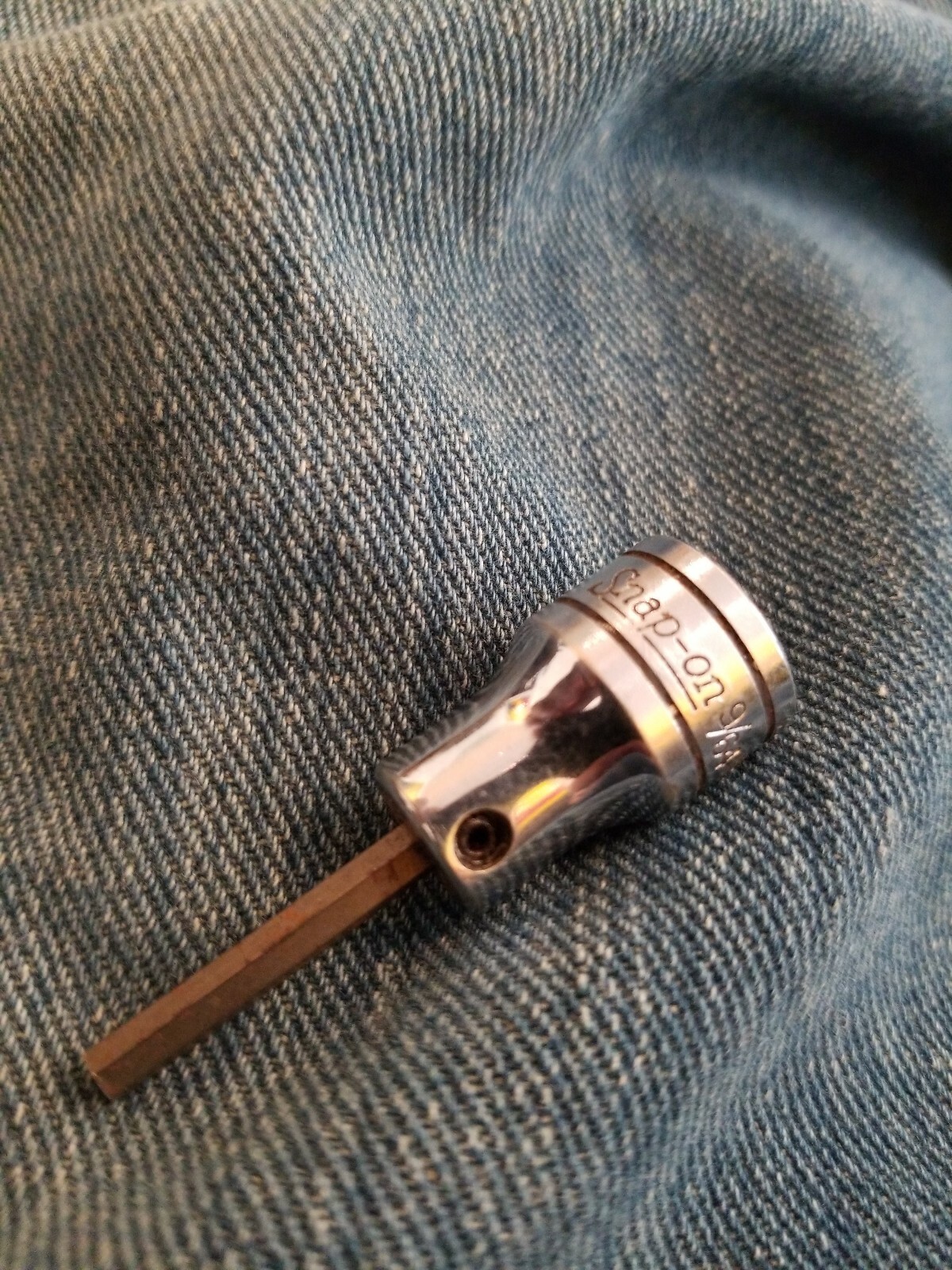 SNAPON vintage underline 3/8″ DRIVE 9/64″ STANDARD HEX BIT SOCKET ALLEN – FA4.5A