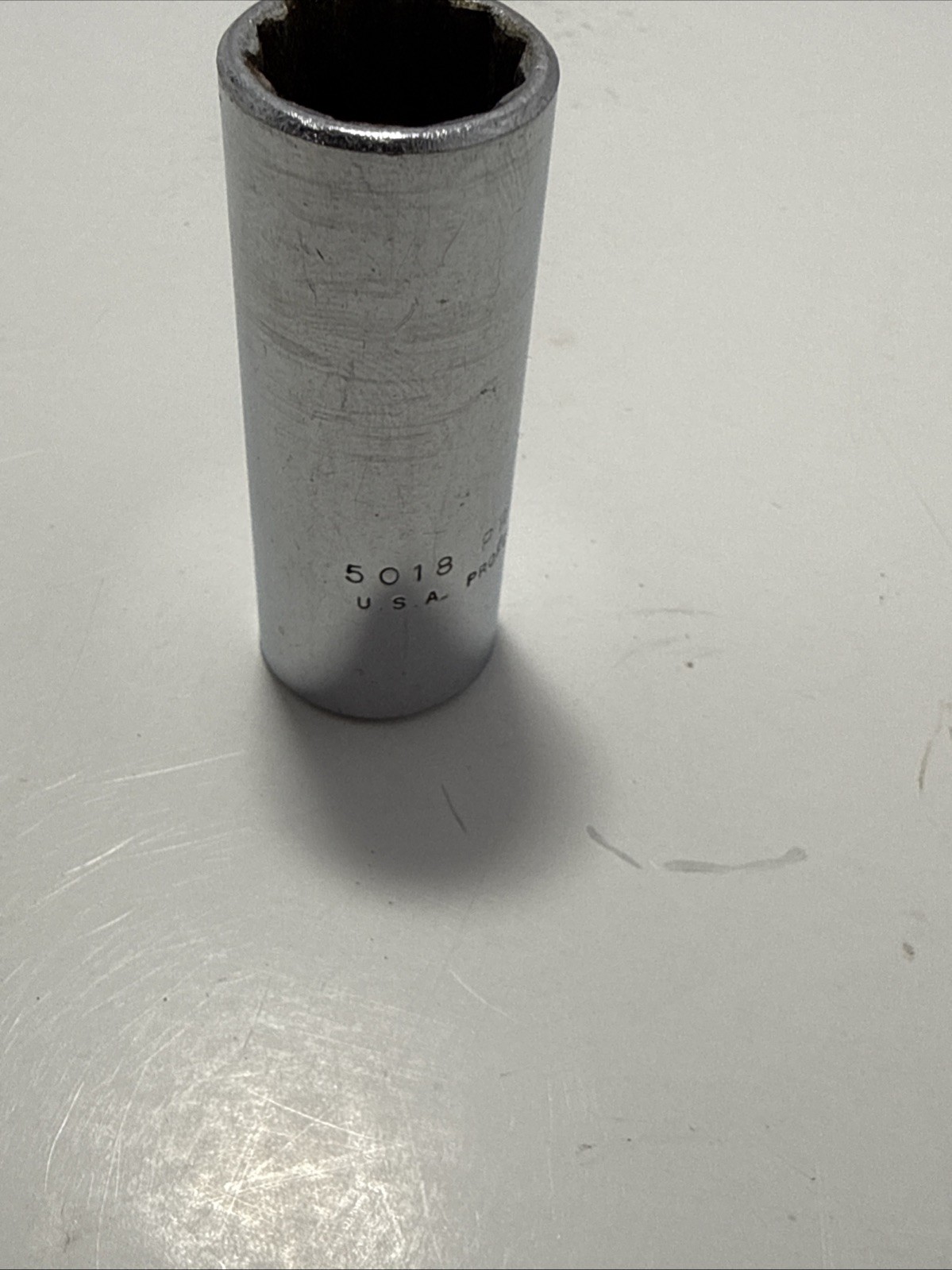 Vintage Proto 5018 , 9/16 in , 3/8” Drive , 12 point Deep socket Made in USA