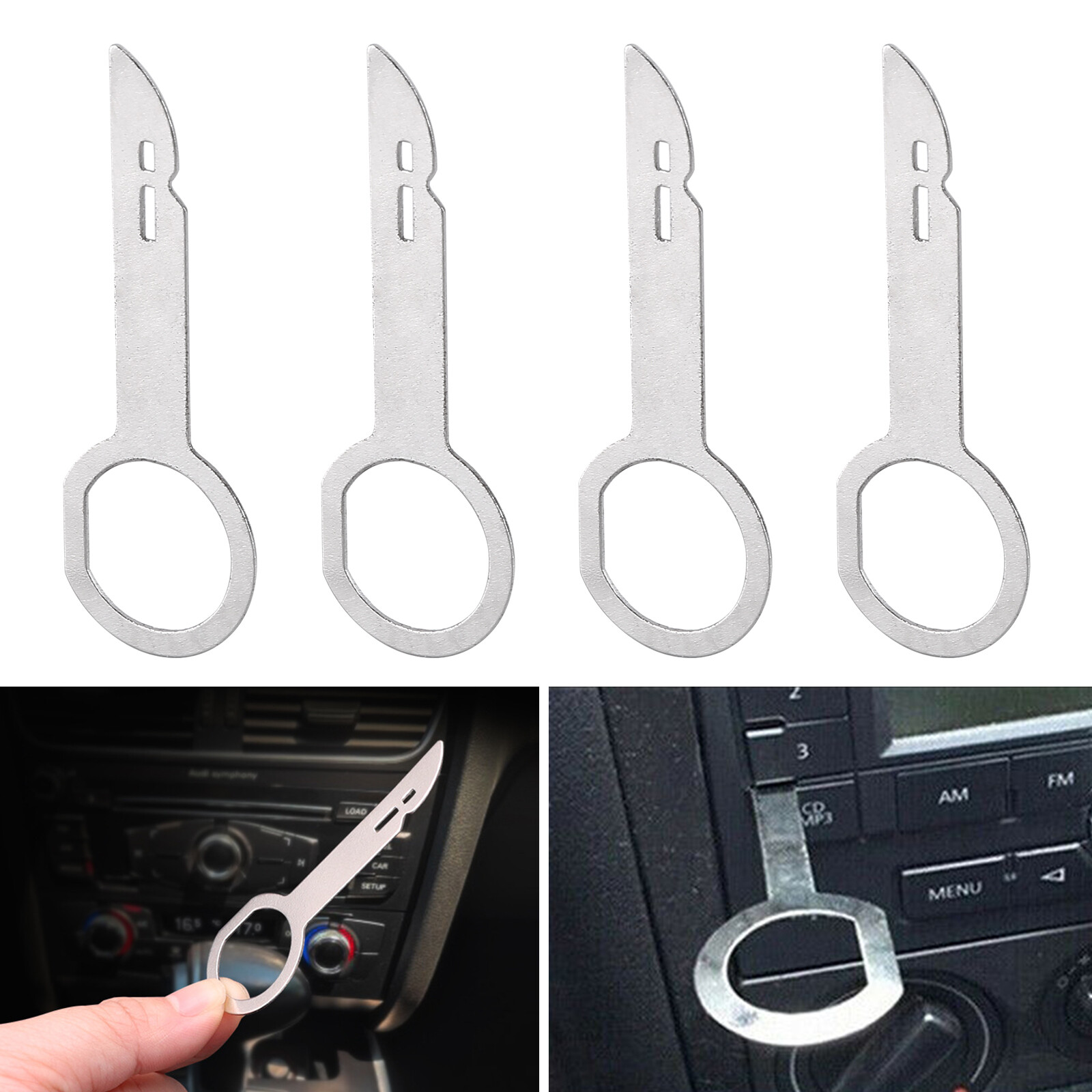 4X Radio /Climate Control Removal Tool Release Key Set For Mercedes Ford Audi VW