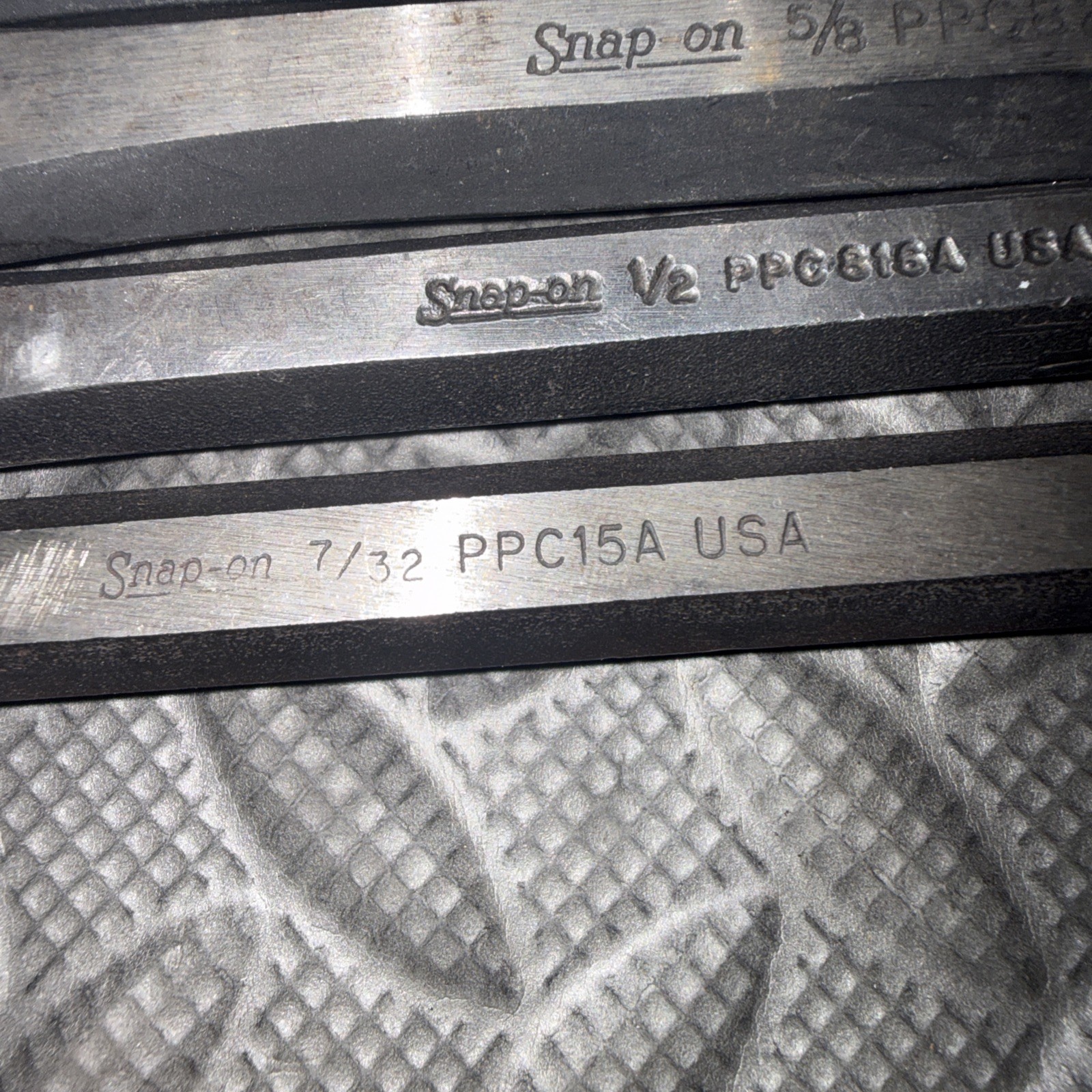 Snap On Chisel Lot Of 6 7/32, 1/2, 5/8, 3/4, 7/8