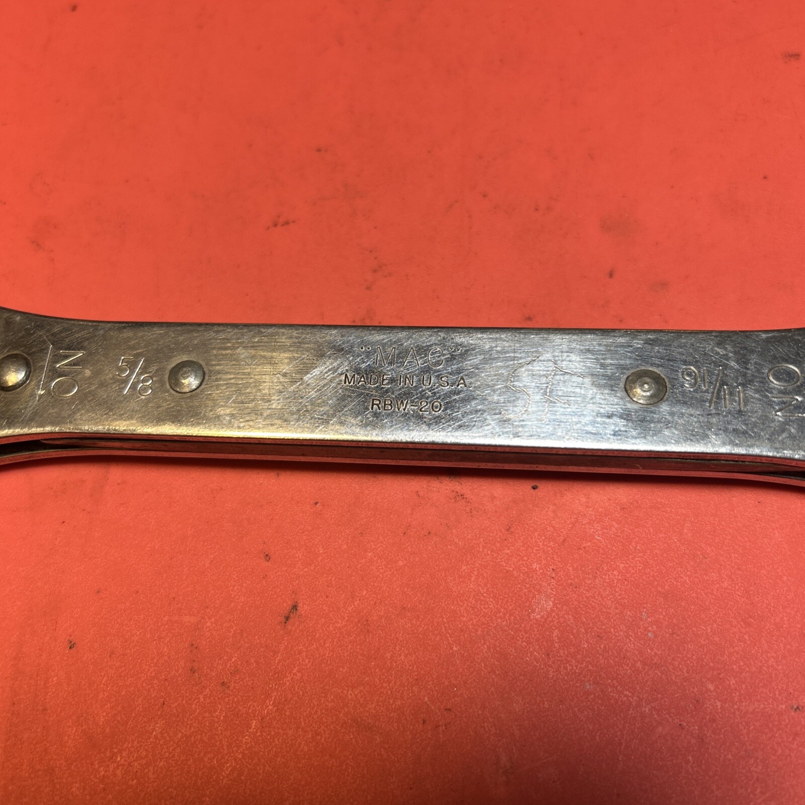 MAC TOOLS (5/8” x 11/16”) Ratcheting Box Wrench, 12 Point, Part# RBW-20