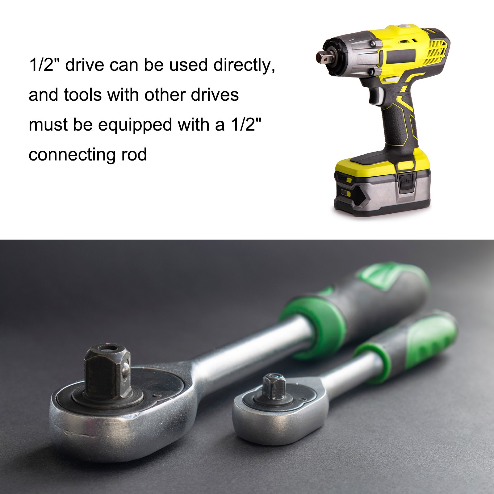 5/8″ Steel Hex Bit Socket 1/2″ Square Drive SAE Extension Impact Bit