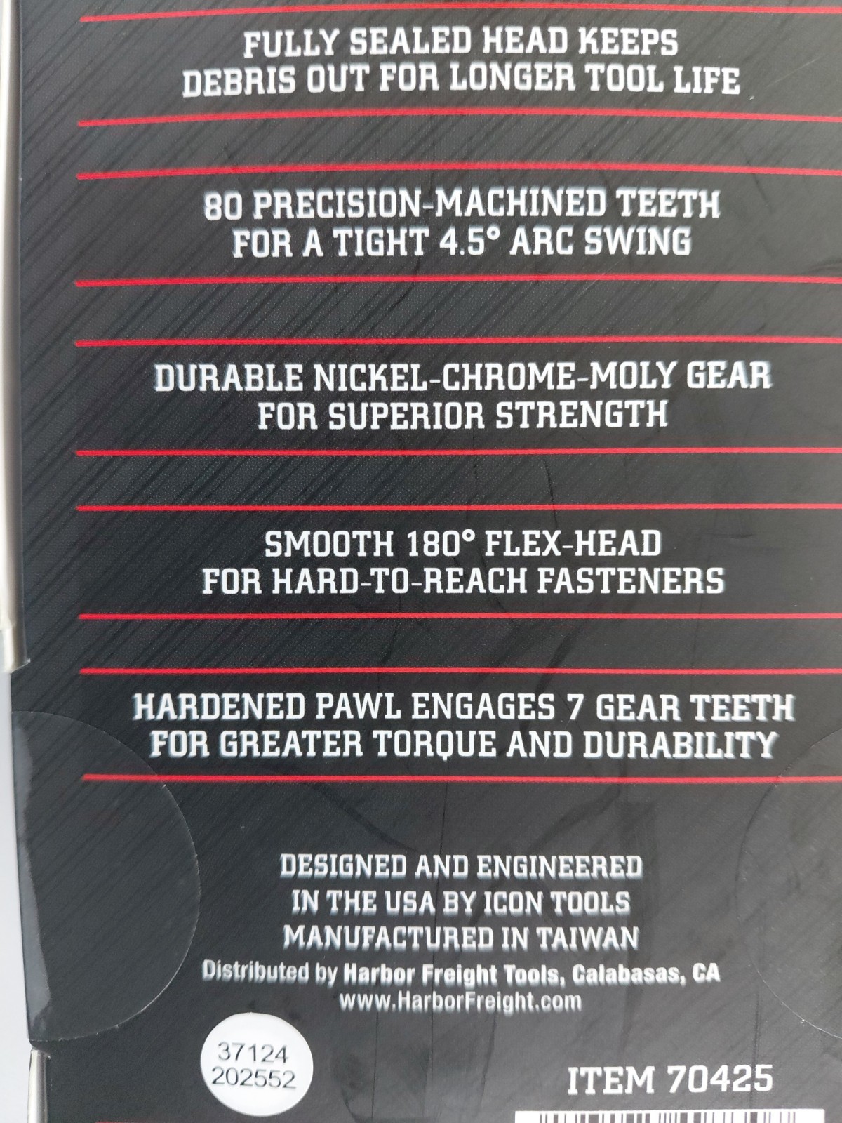 NEW ICON G2 3/8 in Drive 4-3/4 in Stubby Flex Ratchet R2STF 70425 SEALED FAST 📦