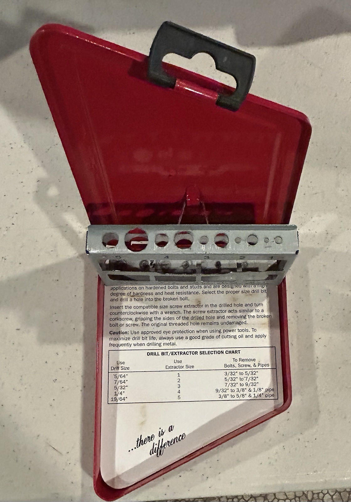 Snap-on EXD10 Drill Extractor Set ( STEEL CASE ONLY)