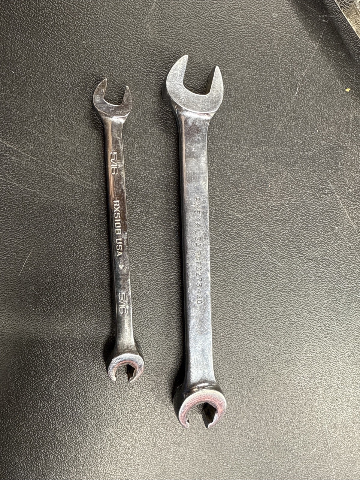 Snap on Tools RXS 2 Pc Metric Open End/Flare Nut Wrench SAE 1/2 5/16