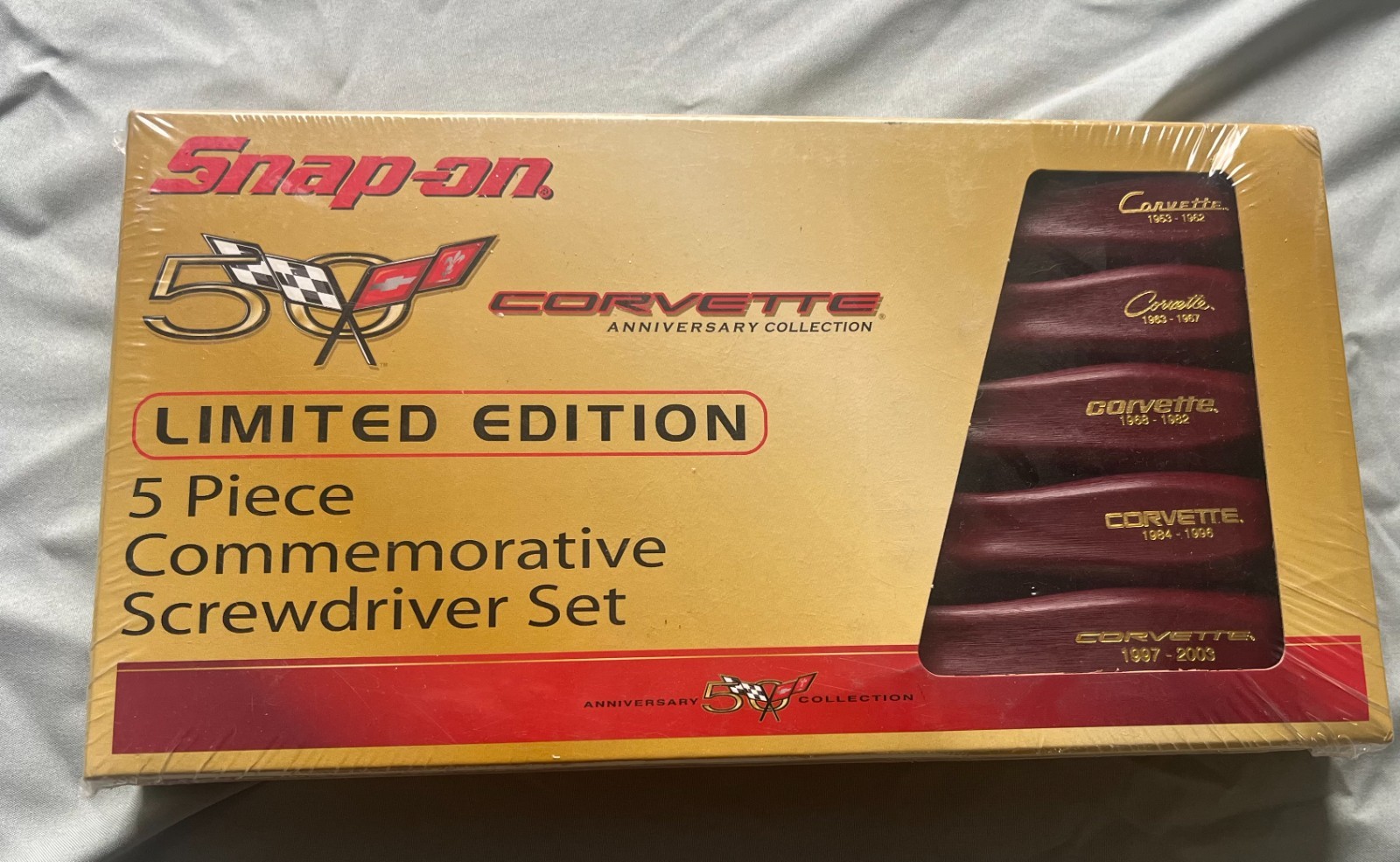 Snap On Corvette 50th Anniversary 5-piece Screwdriver Set NEW!!