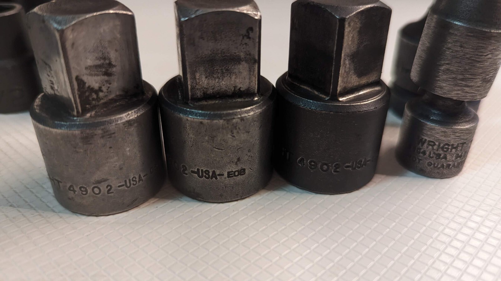Lot of 14 Wright Impact Sockets Drive 1″ 15/16 7/8 13/16 11/16 Extension Adapter