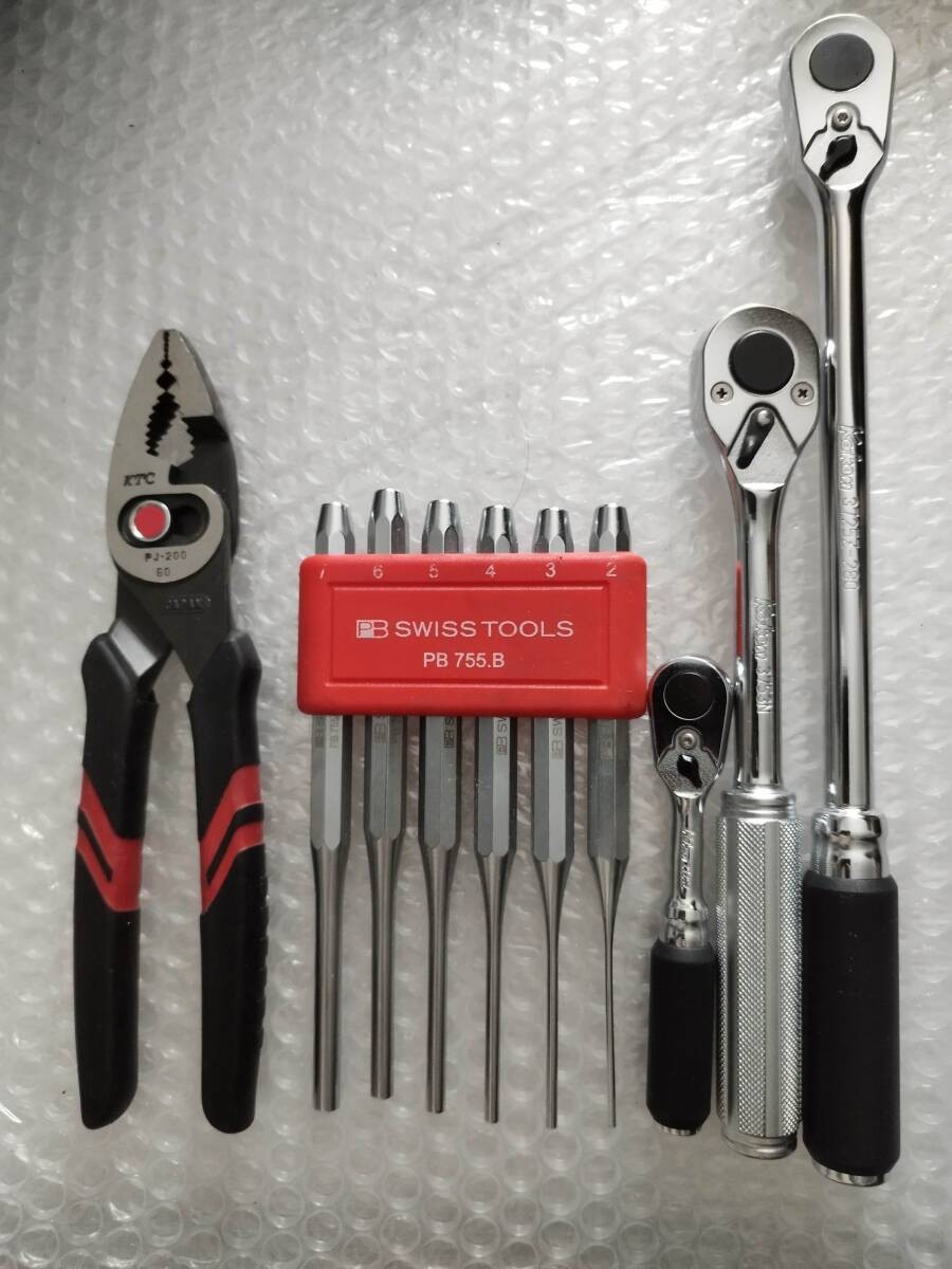 Ratchet handle combination player pliers pin punch tool set KOKEN KTC PBswiss