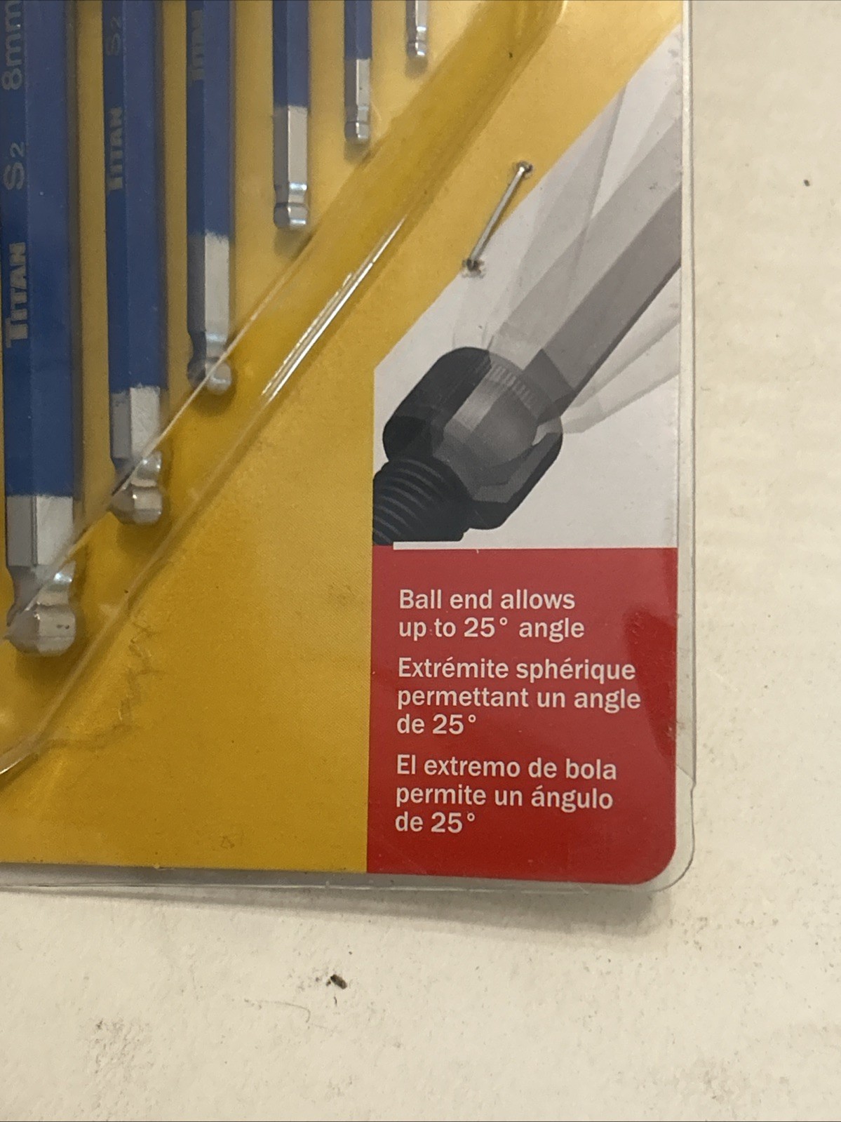 Titan Tools 12714 9 Pc. Extra Long Metric Ball End Hex Key Set