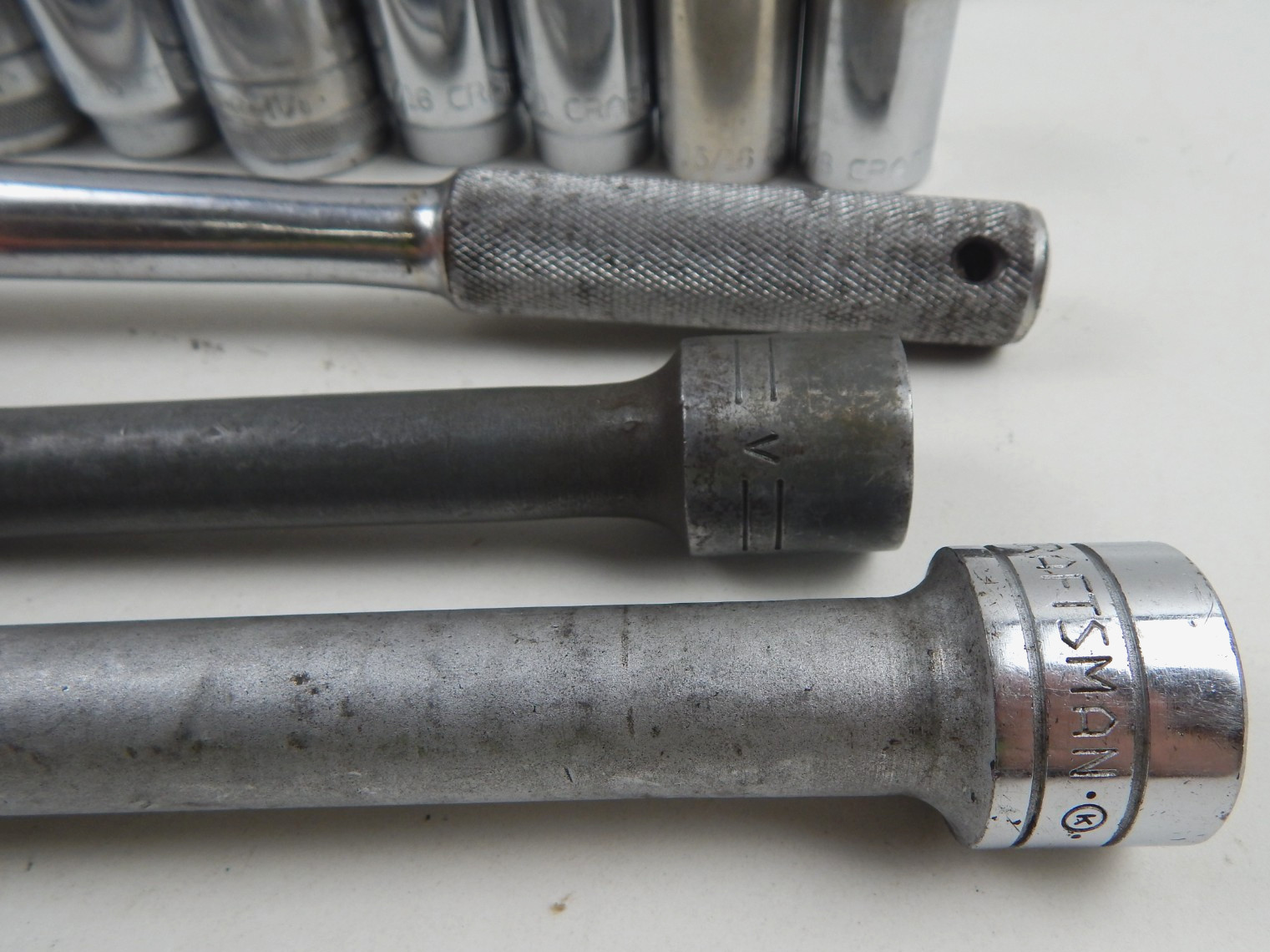 Vtg Craftsman Circle K & -V- Series 3/4″ Drive 20pc Socket Set Ratchet Extension