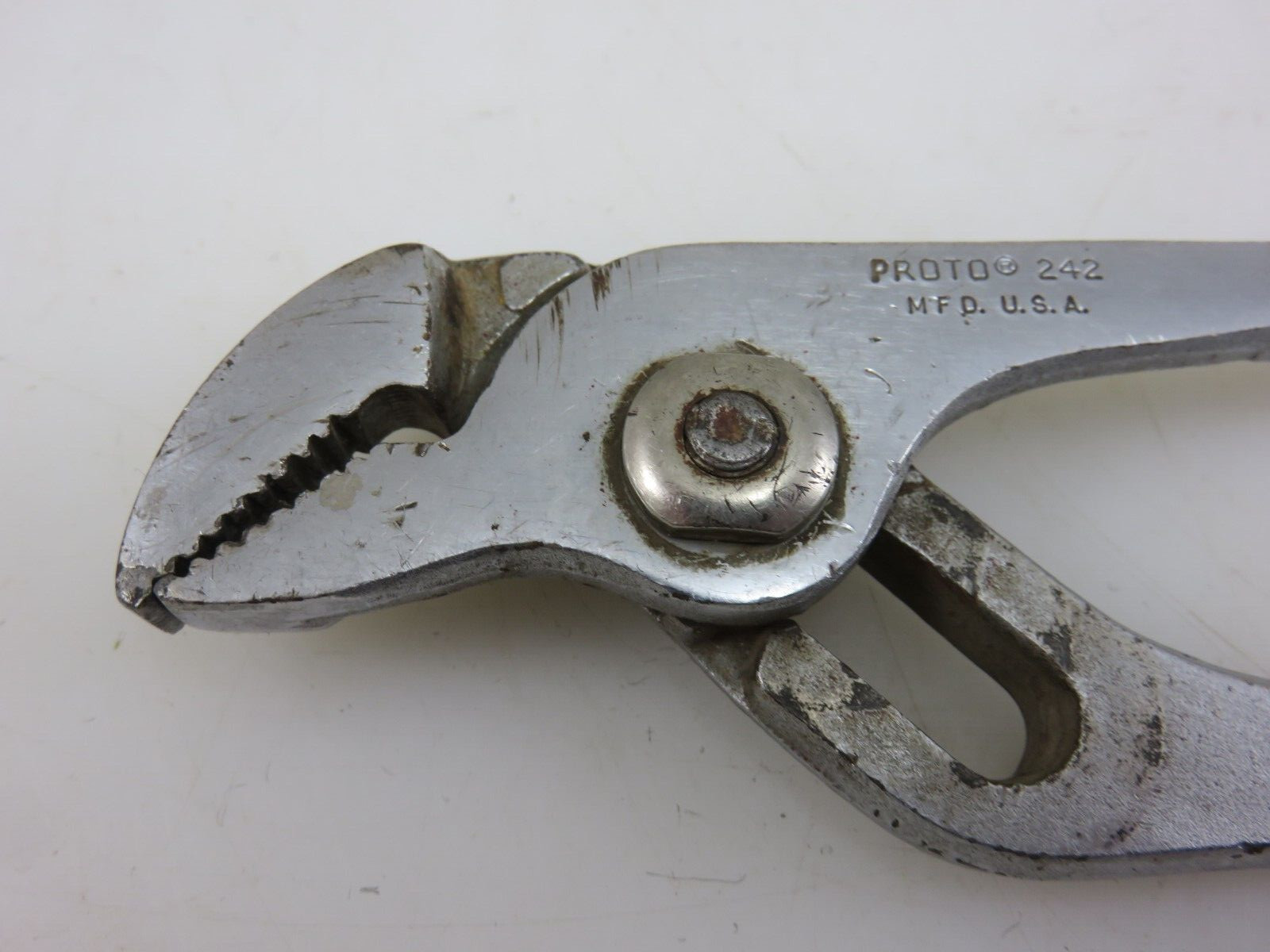Proto 242 Tongue & Groove Slip Joint Adjustable Pliers 7.75″ Long Made In USA