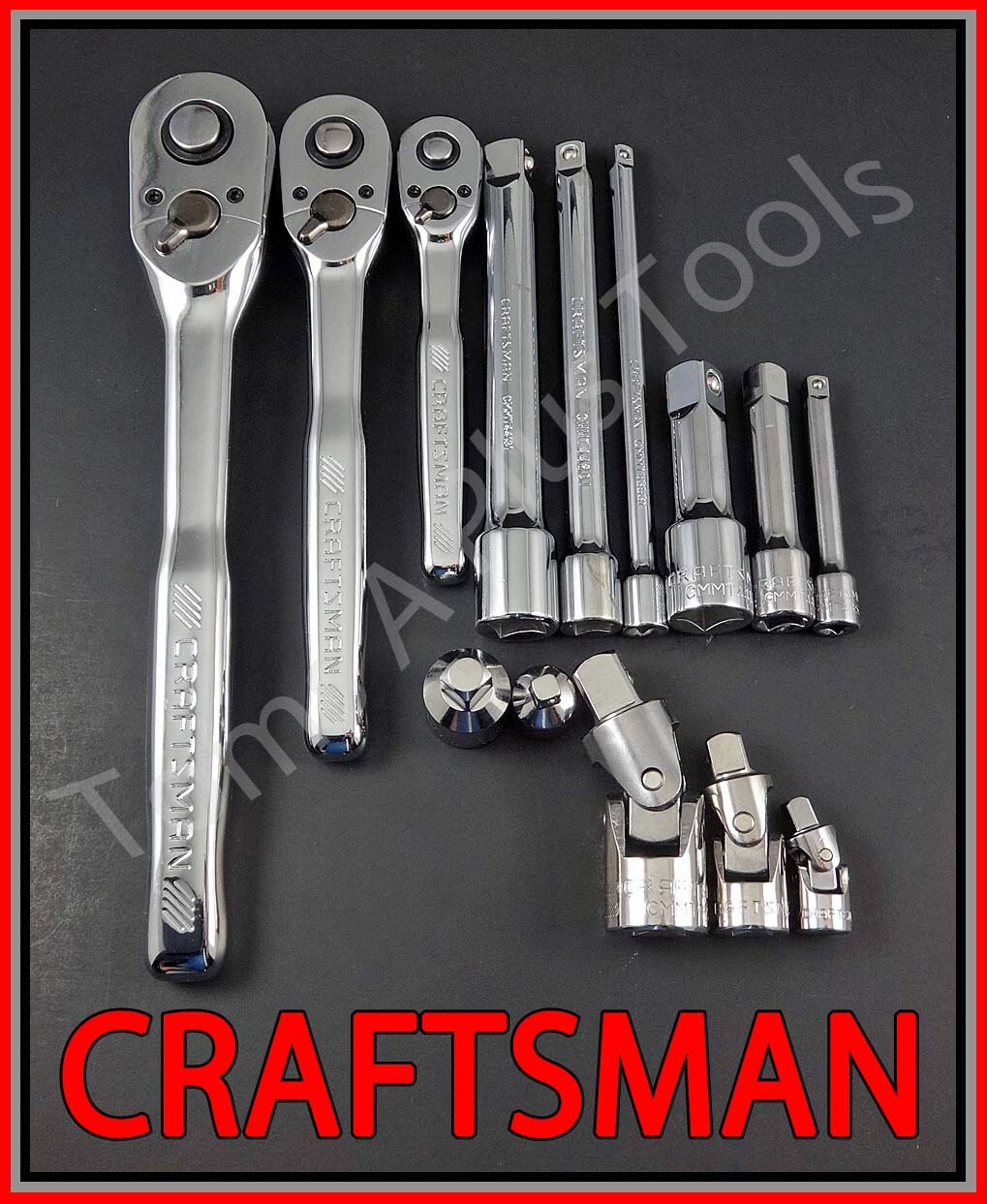 CRAFTSMAN TOOLS 14pc 1/4 3/8 1/2 ratchet wrench extension universal adapter set