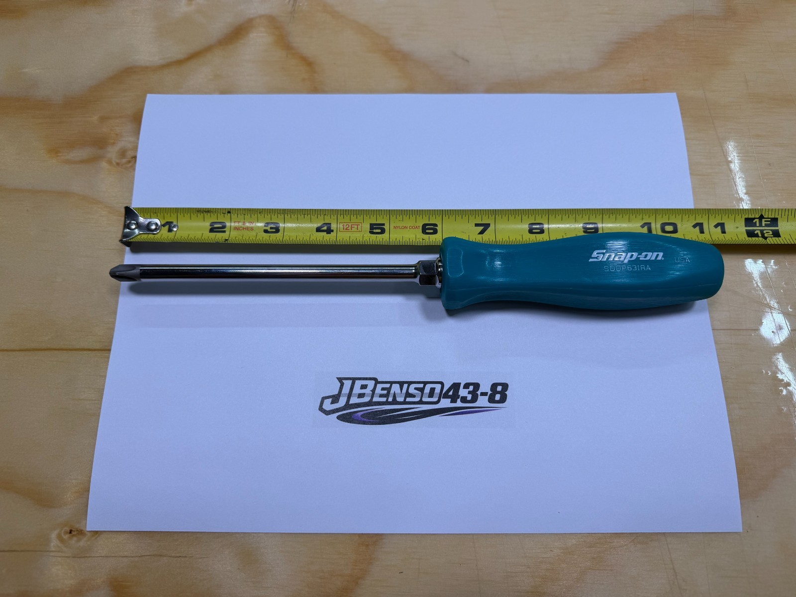 Snap-on Tools USA NEW RARE TEAL #3 Phillips Hard Handle Screwdriver SDDP63IRATL