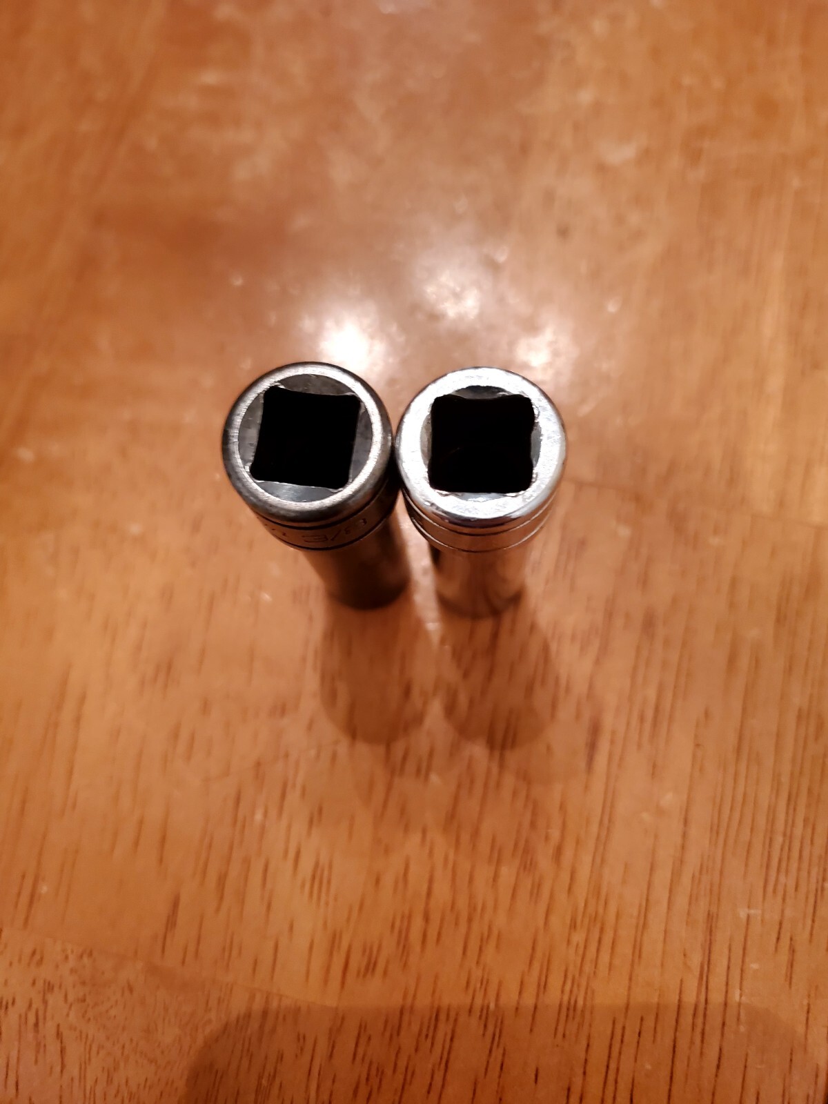 Snap On 3/8″ Drive 3/8 6PT Chrome 12PT Industrial Finish Deep Sockets Lot Of 2