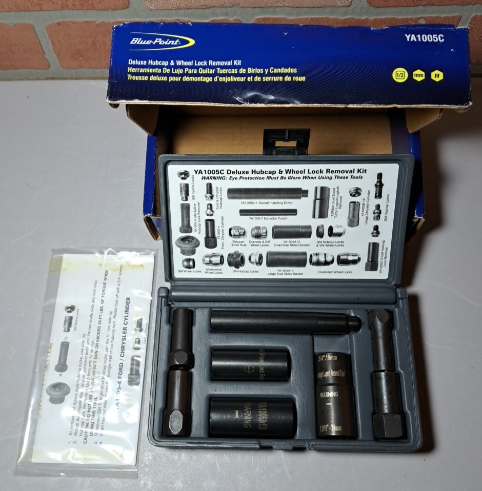 Blue-Point Tools NEW Hubcap & Wheel Lock Removal Kit YA1005C