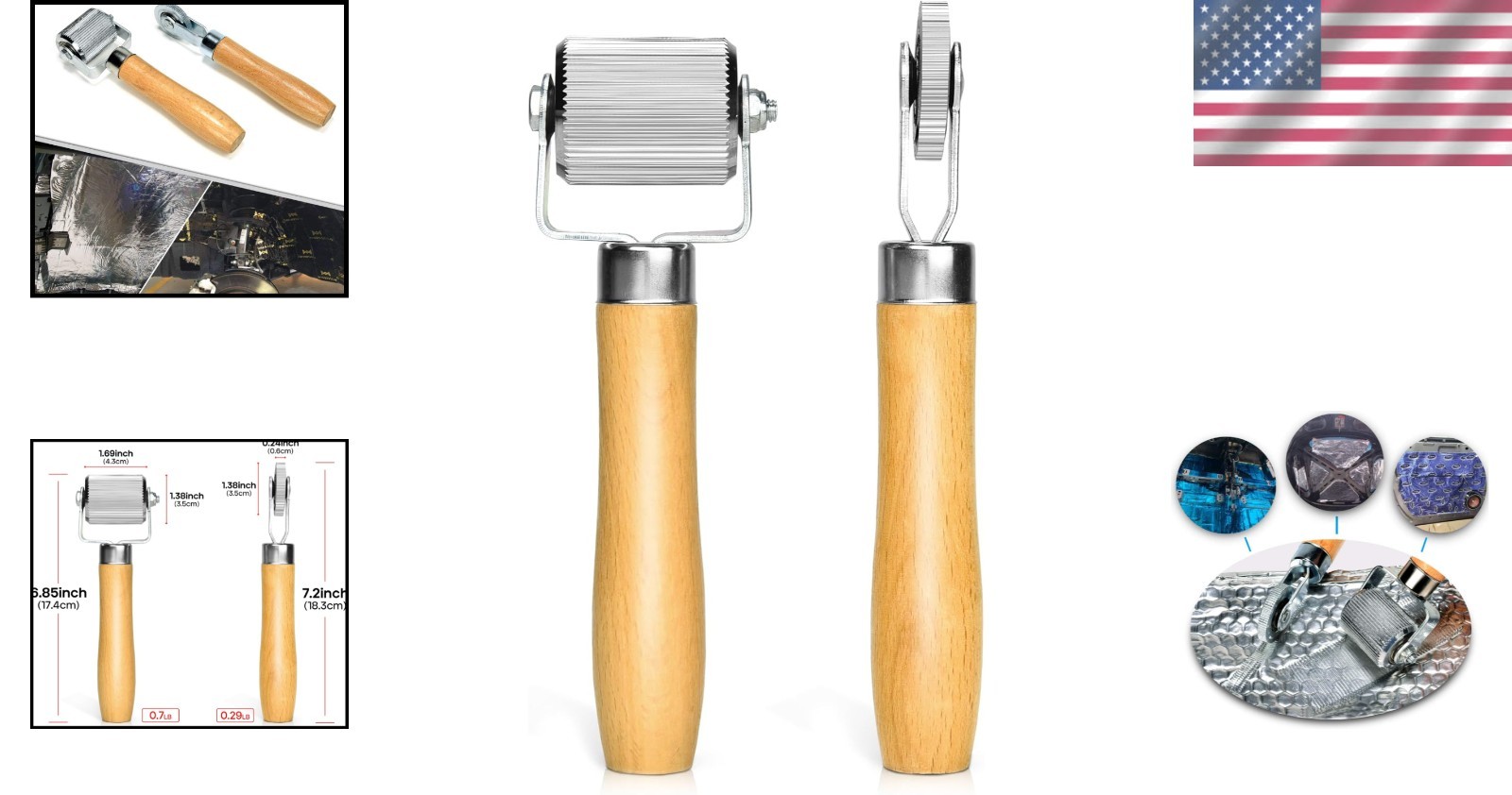 Efficient Noise Deadening Tool – 2PCS Smooth Rolling Car Insulation Rollers