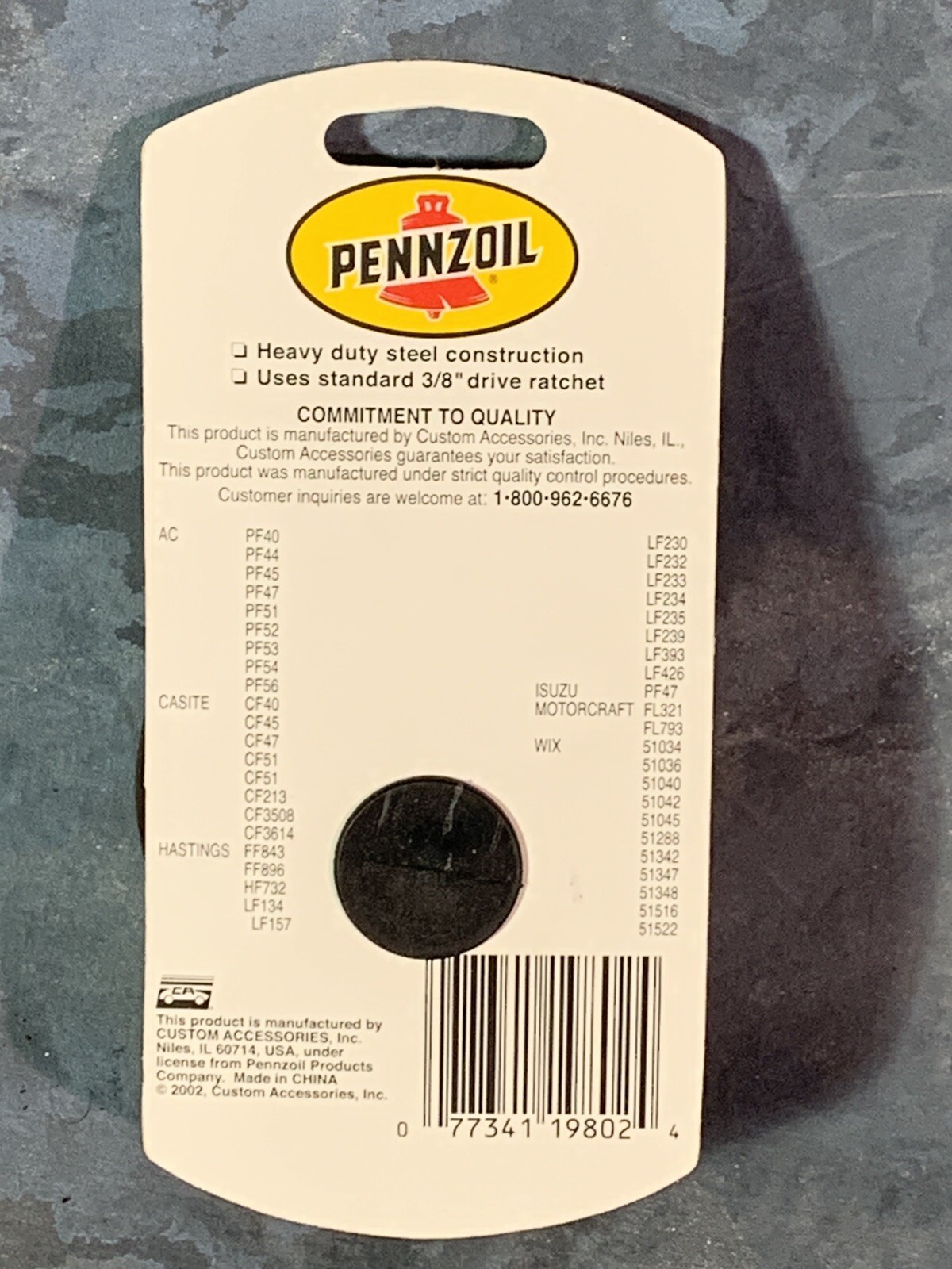 Pennzoil Oil Filter Wrench~ Code 02-19802