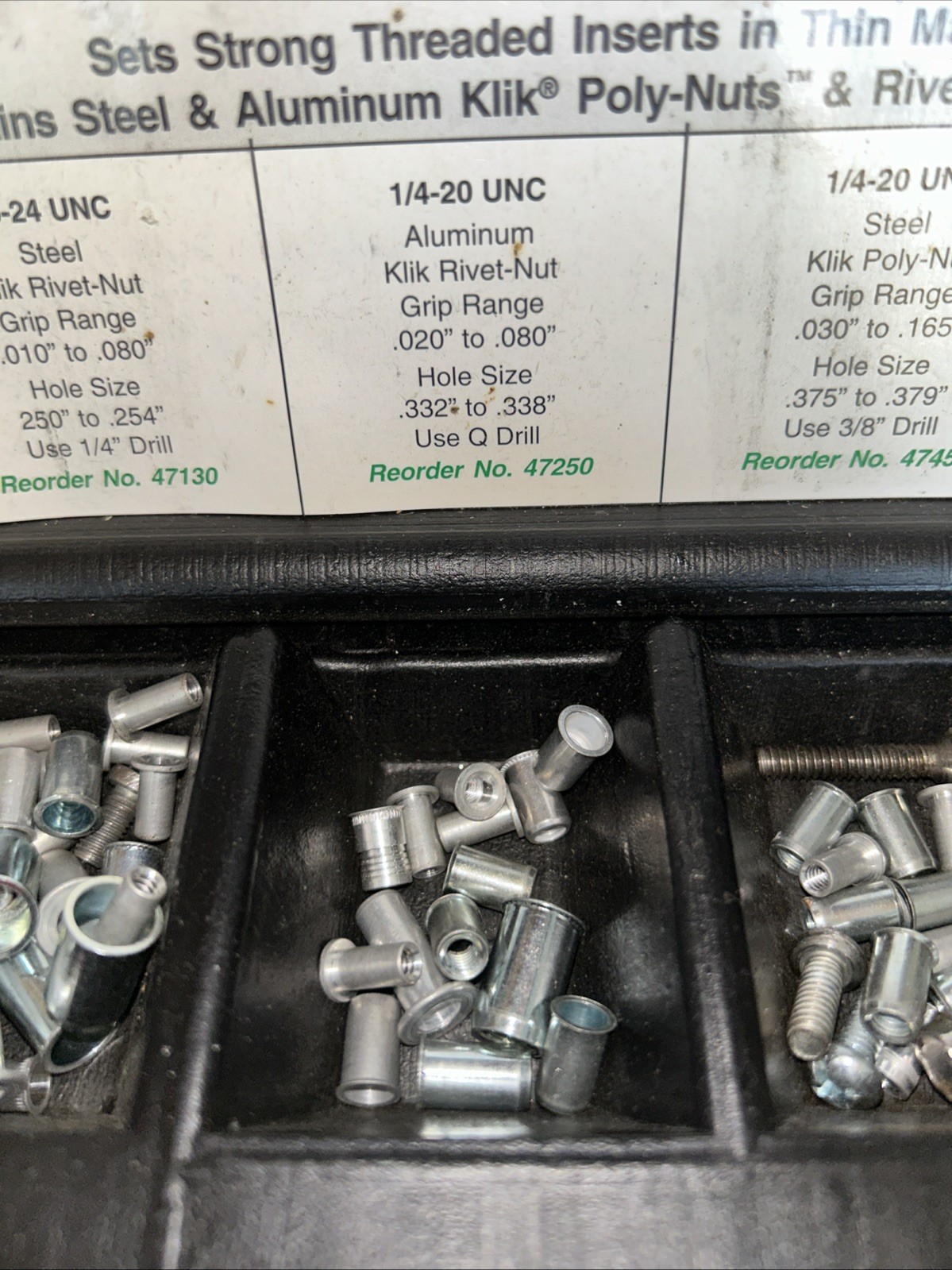Marson Thread Setter Klik Poly-Nut Kit Steel & Aluminum #34501